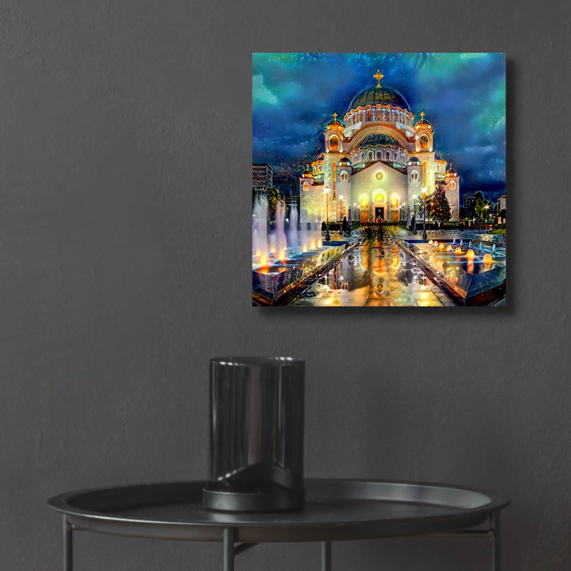 Epic Art 'Belgrade Serbia Saint Sava Temple' by Pedro Gavidia, Acrylic Glass Wall Art,12x12