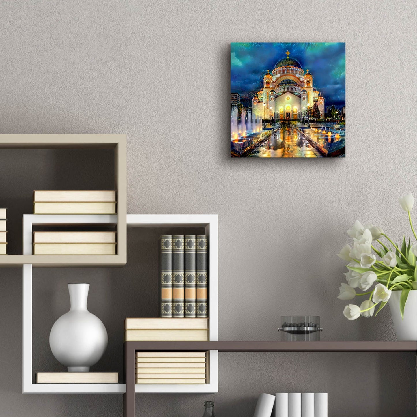 Epic Art 'Belgrade Serbia Saint Sava Temple' by Pedro Gavidia, Acrylic Glass Wall Art,12x12