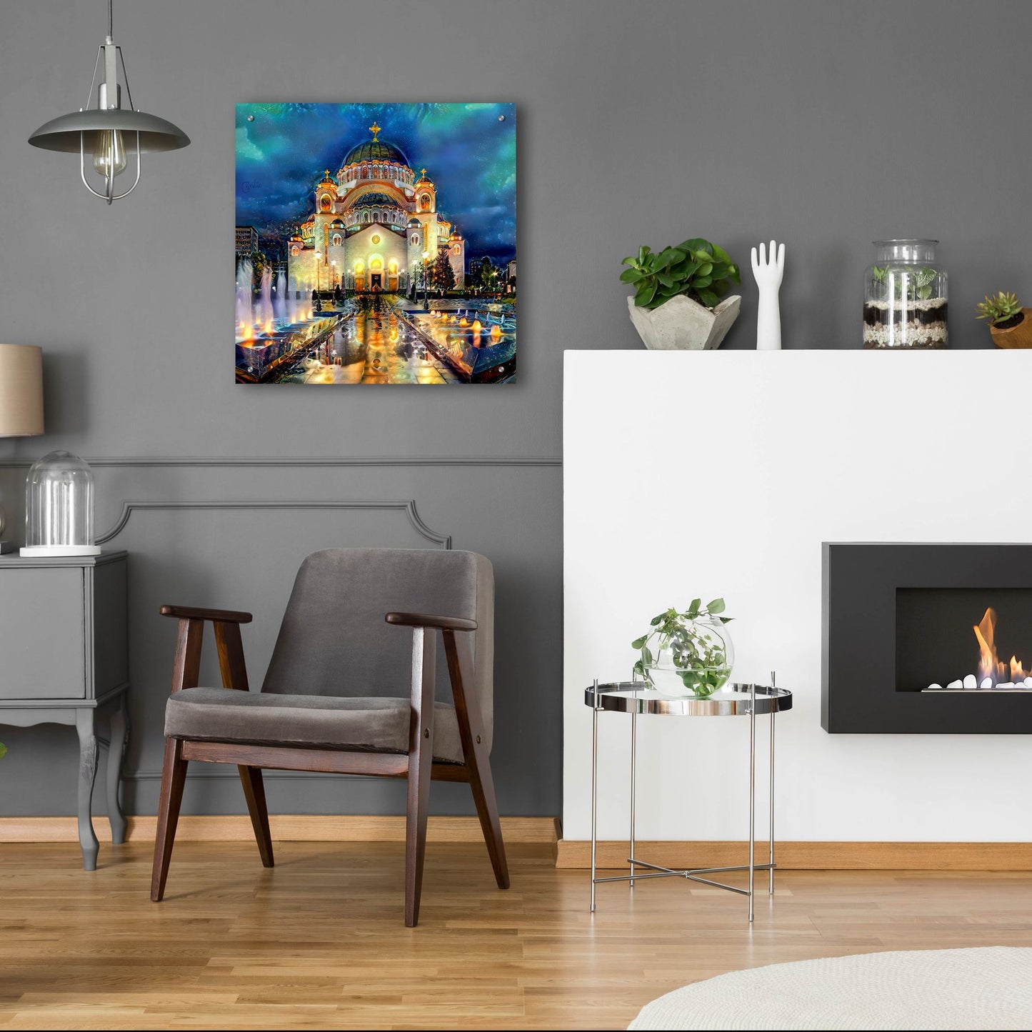 Epic Art 'Belgrade Serbia Saint Sava Temple' by Pedro Gavidia, Acrylic Glass Wall Art,24x24