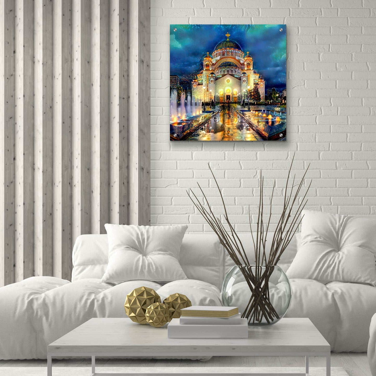 Epic Art 'Belgrade Serbia Saint Sava Temple' by Pedro Gavidia, Acrylic Glass Wall Art,24x24