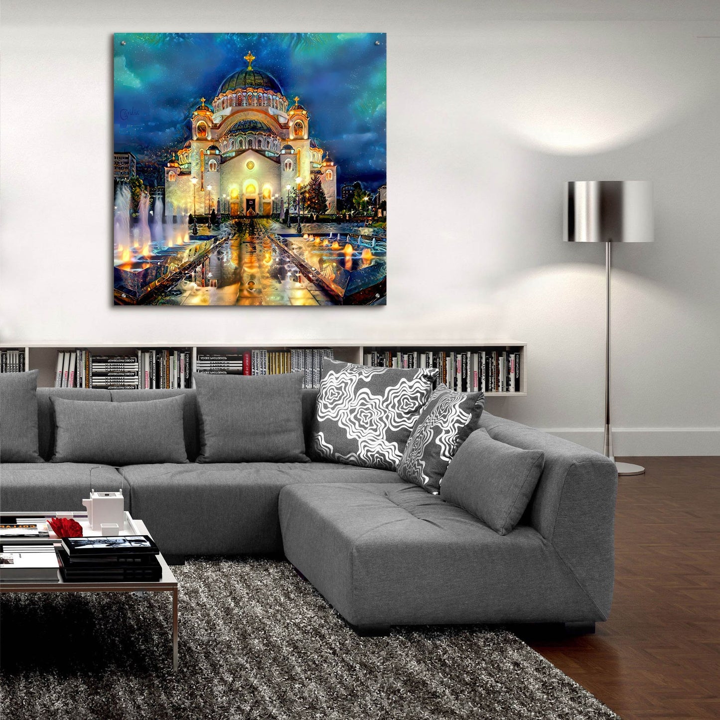 Epic Art 'Belgrade Serbia Saint Sava Temple' by Pedro Gavidia, Acrylic Glass Wall Art,36x36