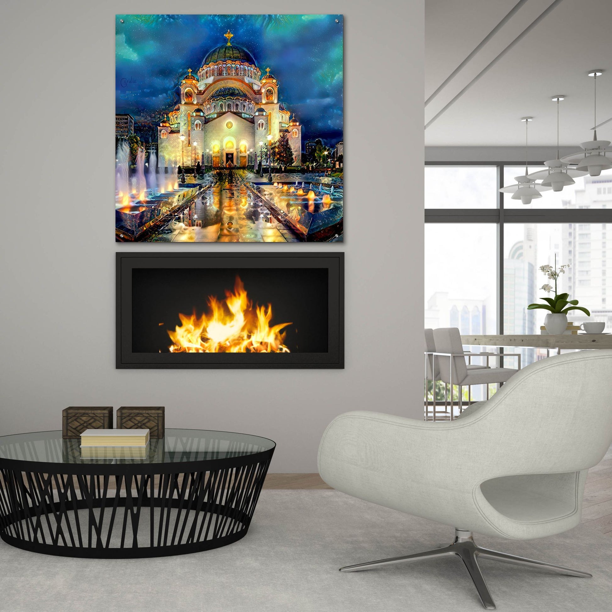 Epic Art 'Belgrade Serbia Saint Sava Temple' by Pedro Gavidia, Acrylic Glass Wall Art,36x36