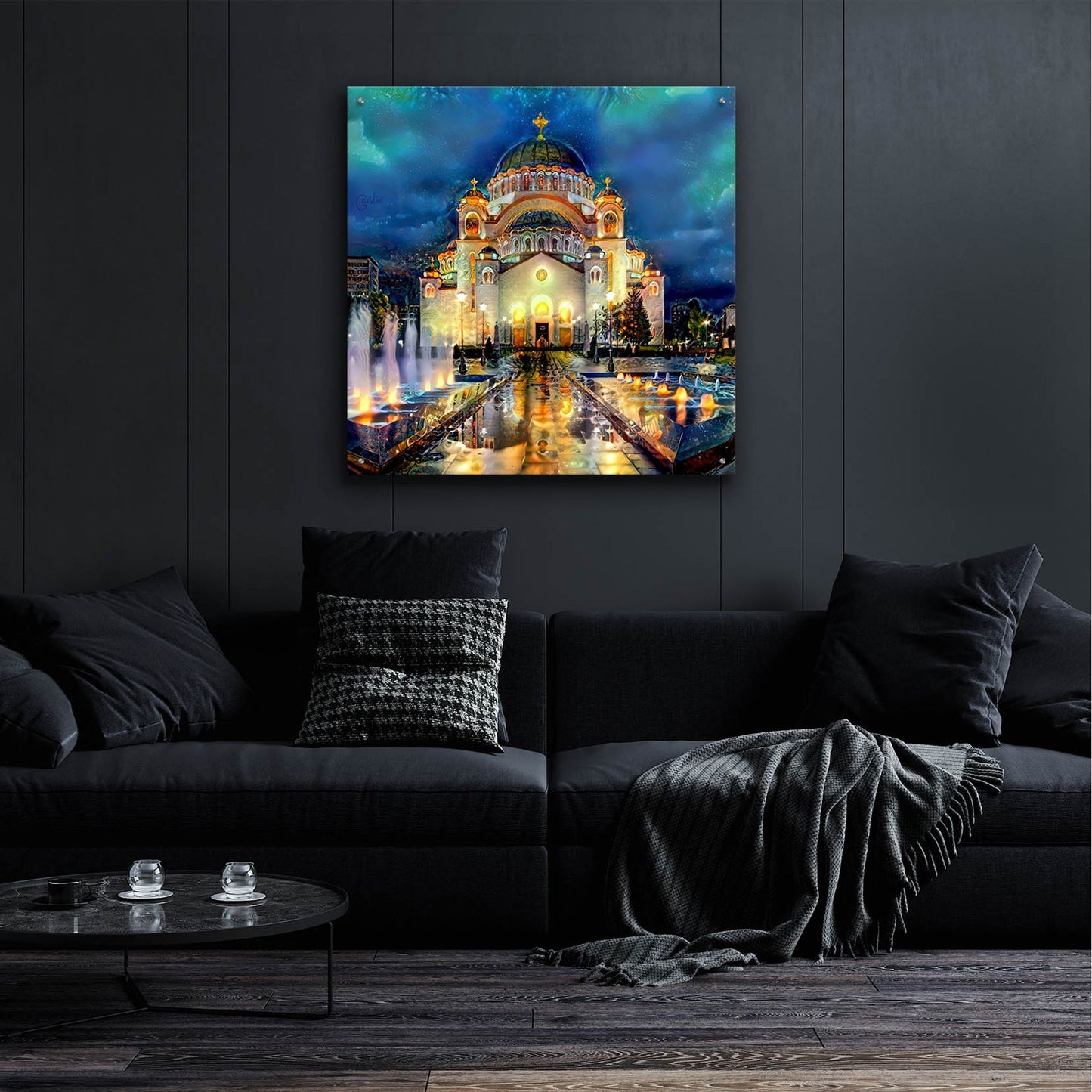 Epic Art 'Belgrade Serbia Saint Sava Temple' by Pedro Gavidia, Acrylic Glass Wall Art,36x36