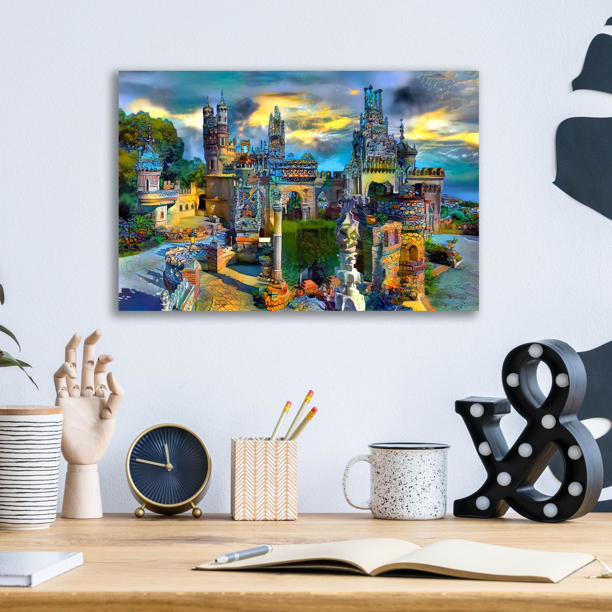 Epic Art 'Benalmadena Spain Colomares Castle' by Pedro Gavidia, Acrylic Glass Wall Art,16x12