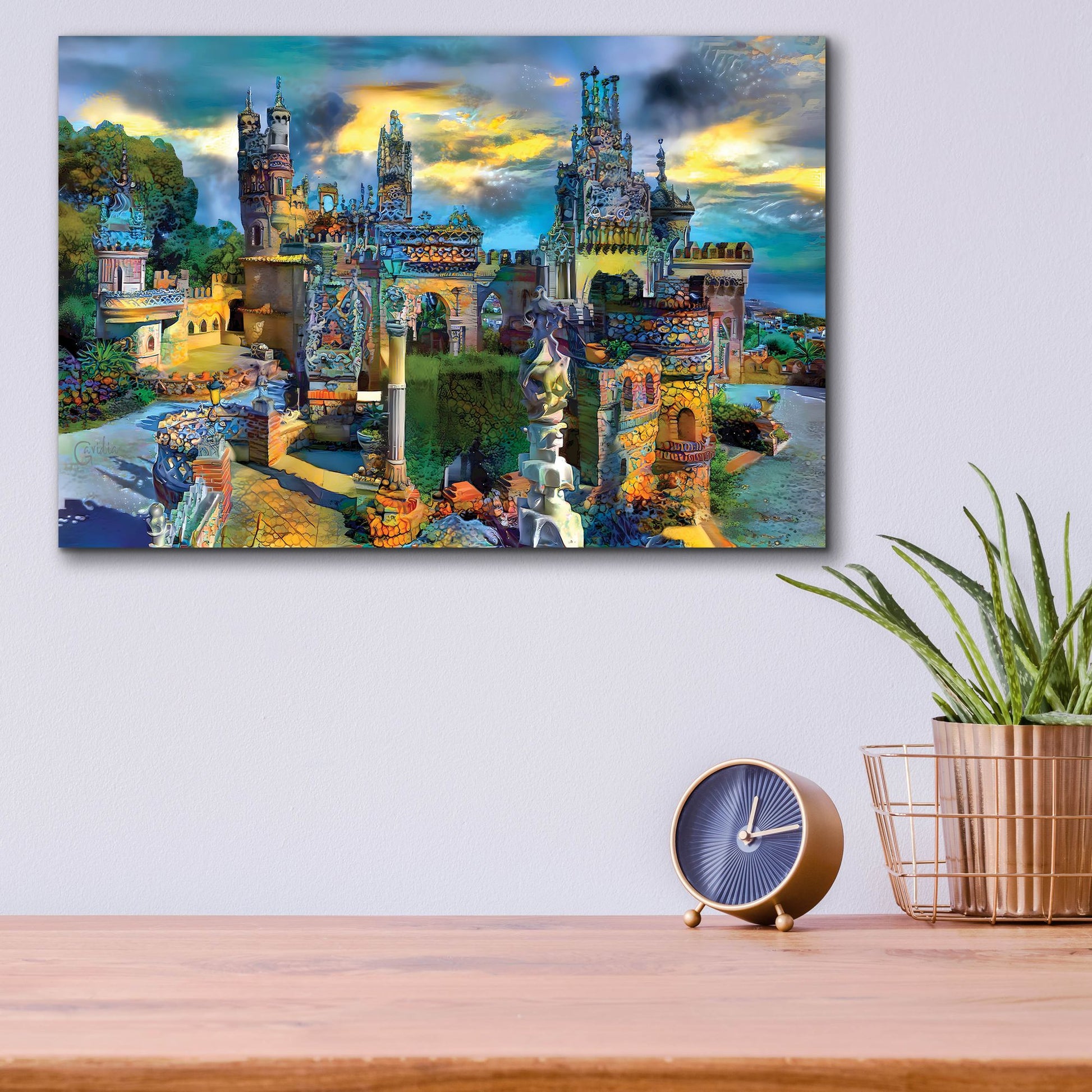 Epic Art 'Benalmadena Spain Colomares Castle' by Pedro Gavidia, Acrylic Glass Wall Art,16x12