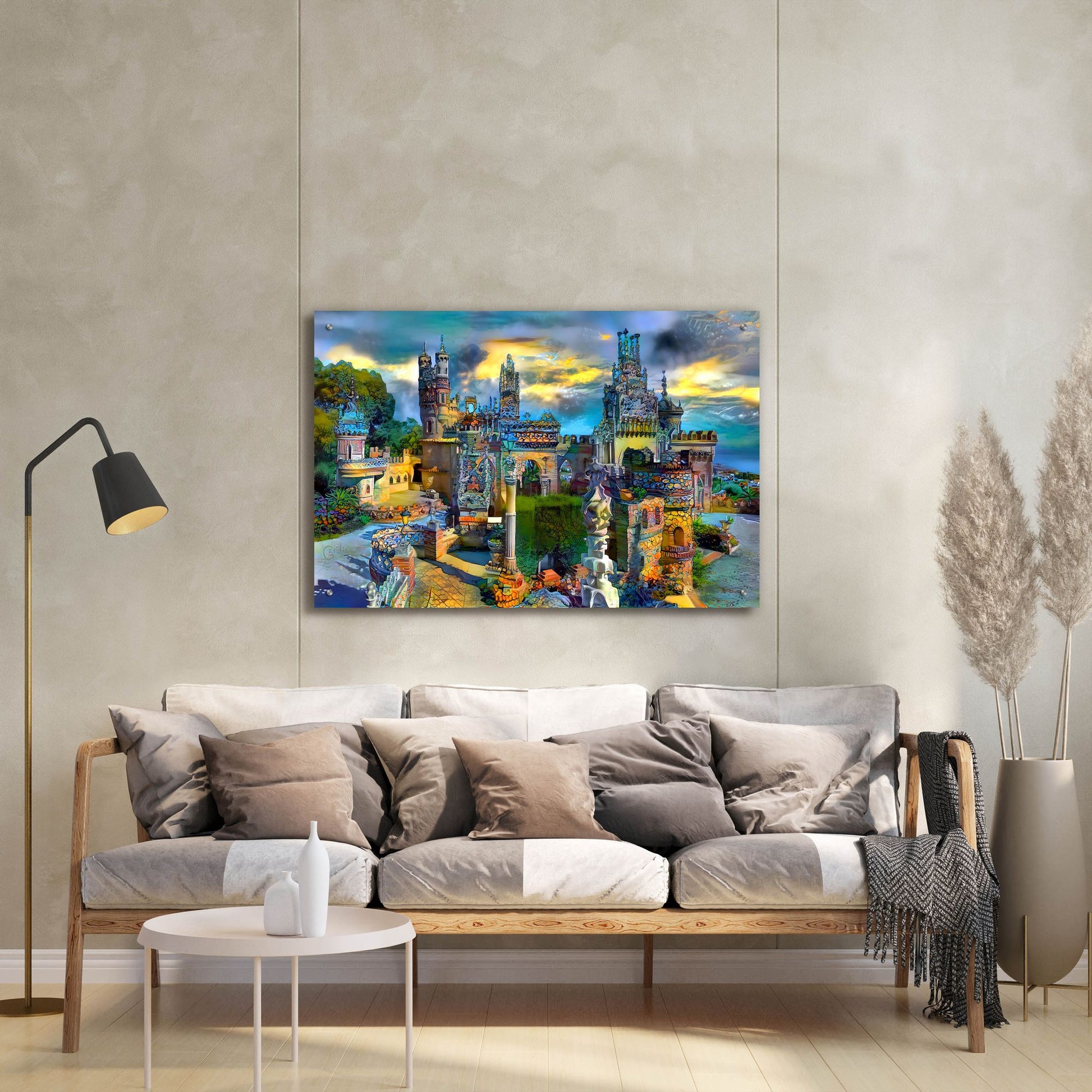 Epic Art 'Benalmadena Spain Colomares Castle' by Pedro Gavidia, Acrylic Glass Wall Art,36x24