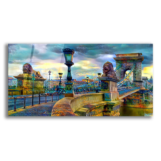 Epic Art 'Budapest Hungary Chain Bridge' by Pedro Gavidia, Acrylic Glass Wall Art