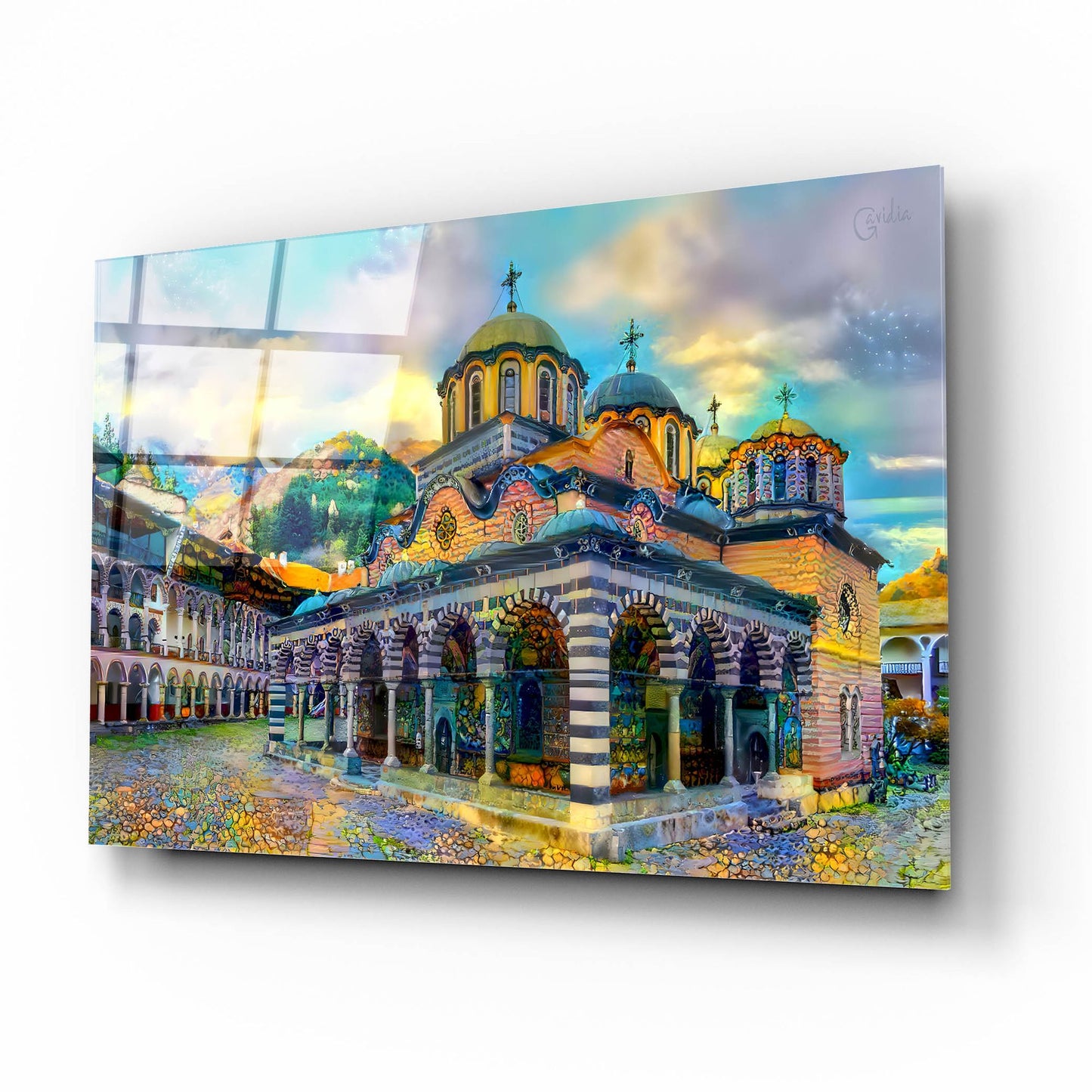 Epic Art 'Bulgaria Rila Monastery' by Pedro Gavidia, Acrylic Glass Wall Art,16x12