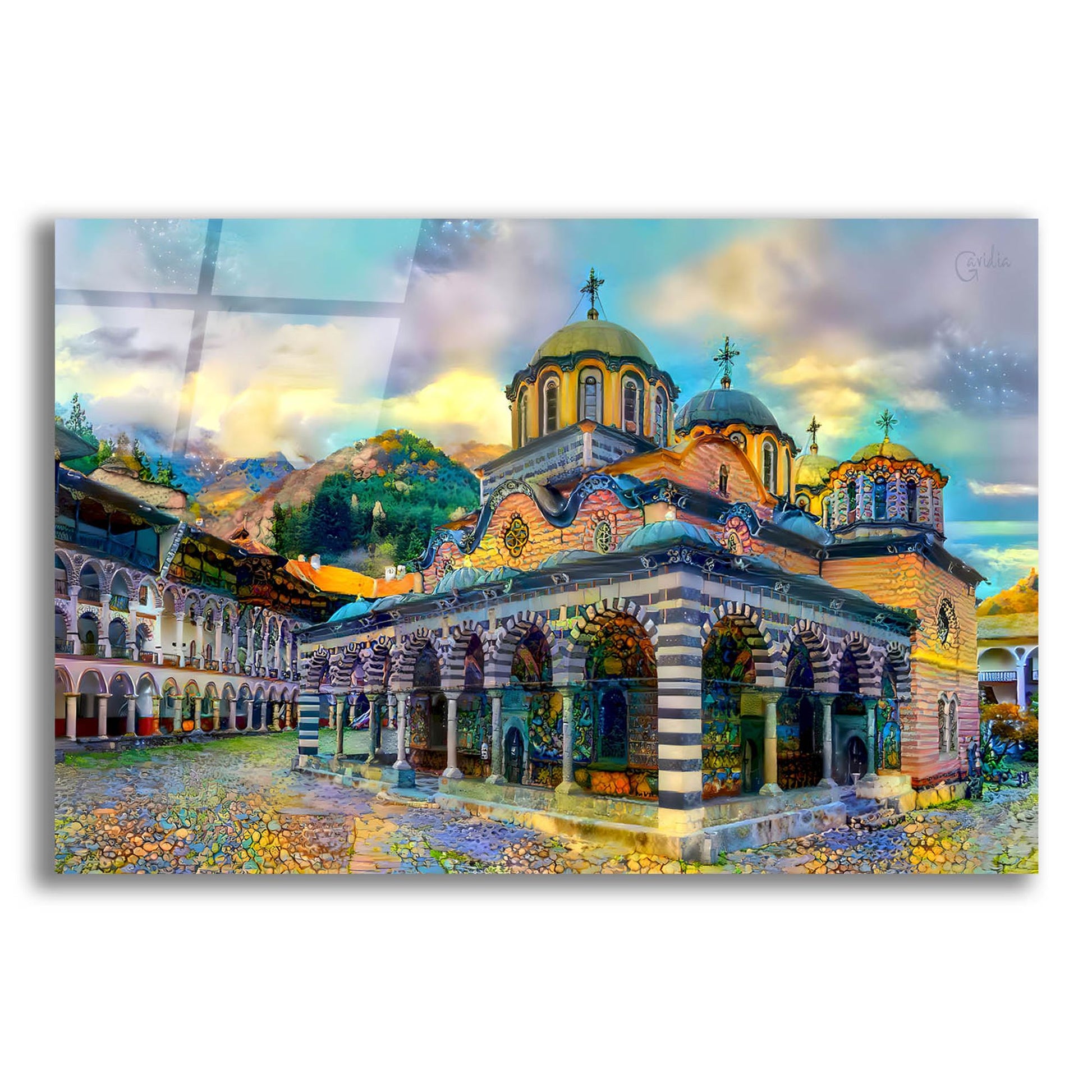 Epic Art 'Bulgaria Rila Monastery' by Pedro Gavidia, Acrylic Glass Wall Art,16x12