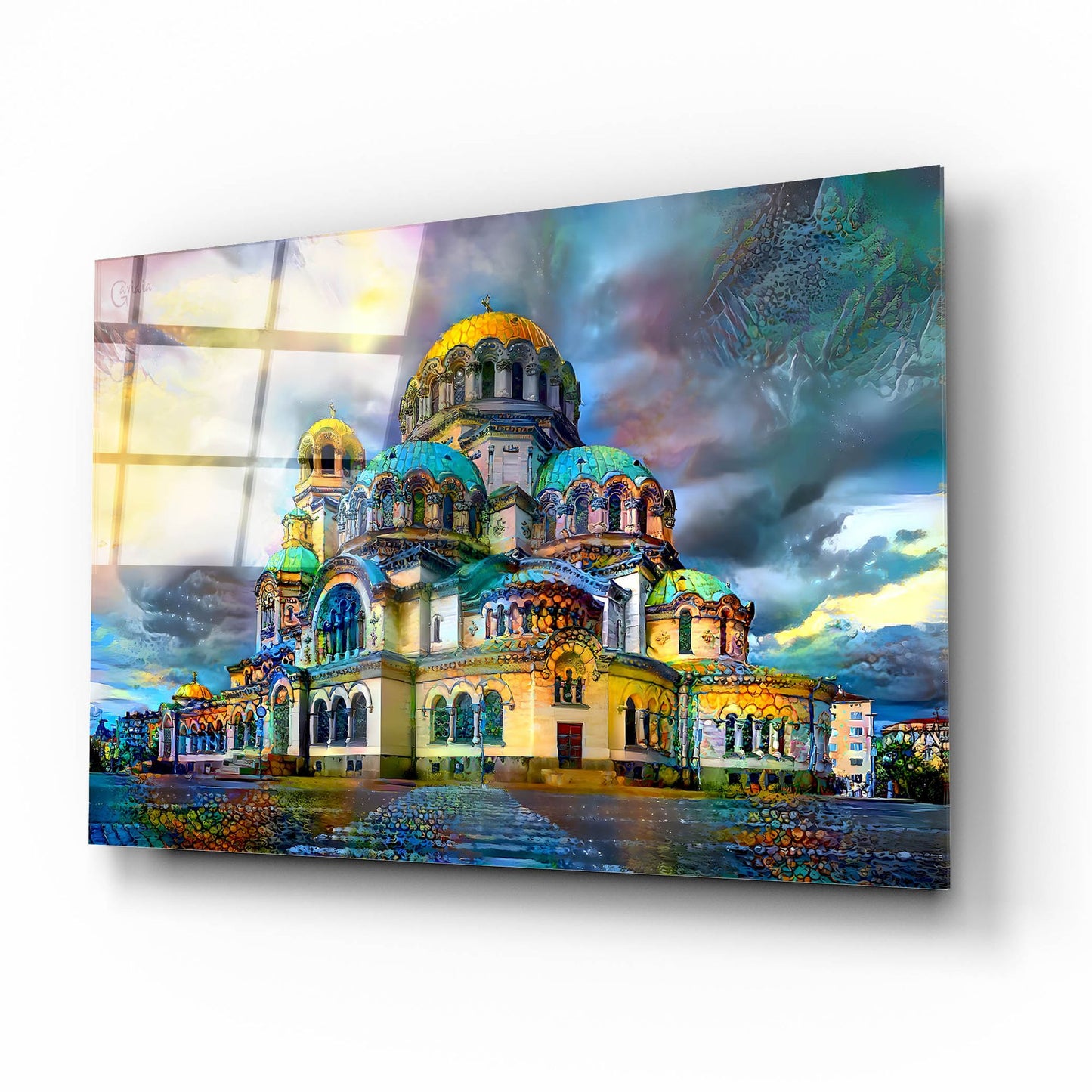 Epic Art 'Bulgaria Sofia Alexander Nevsky Cathedral' by Pedro Gavidia, Acrylic Glass Wall Art,16x12