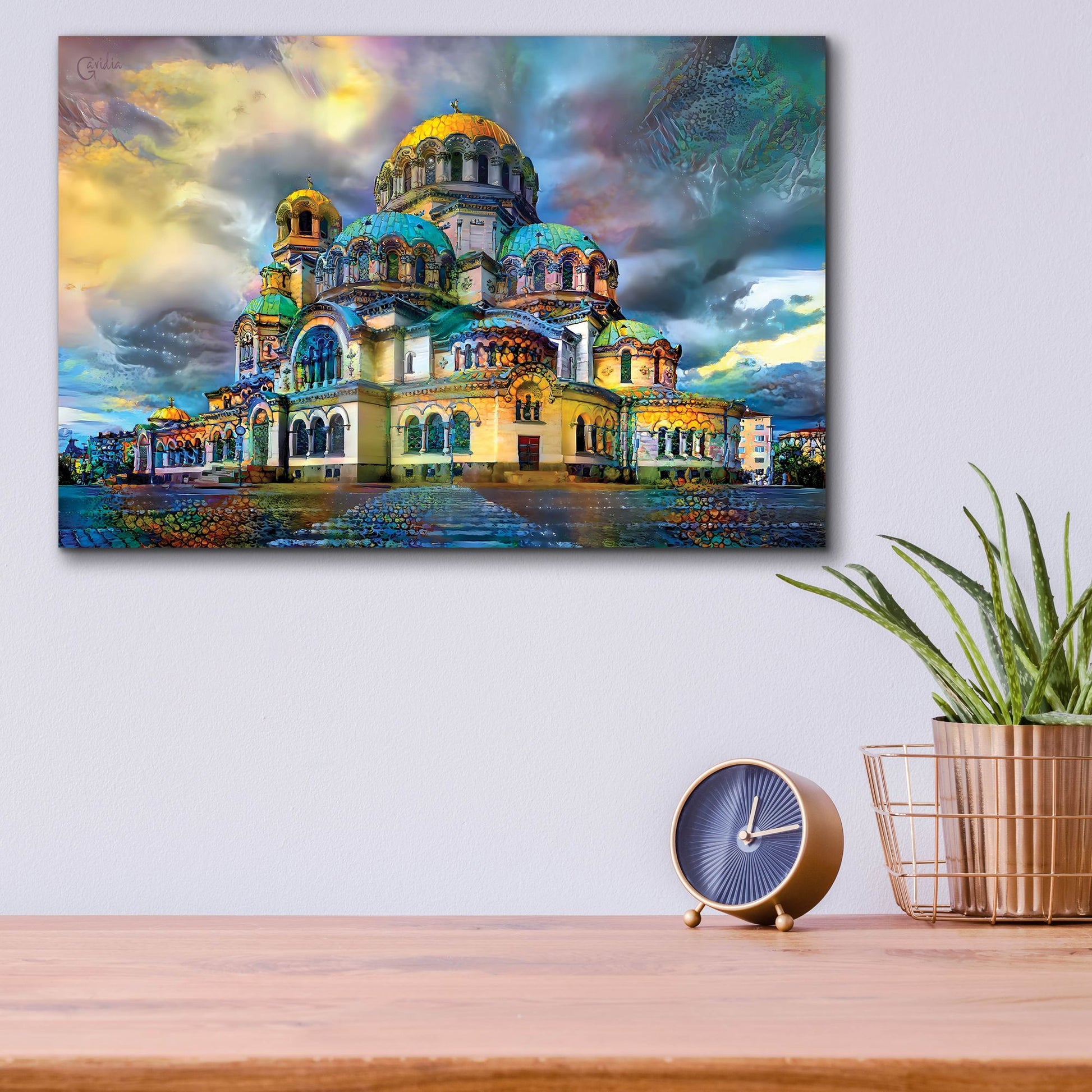 Epic Art 'Bulgaria Sofia Alexander Nevsky Cathedral' by Pedro Gavidia, Acrylic Glass Wall Art,16x12