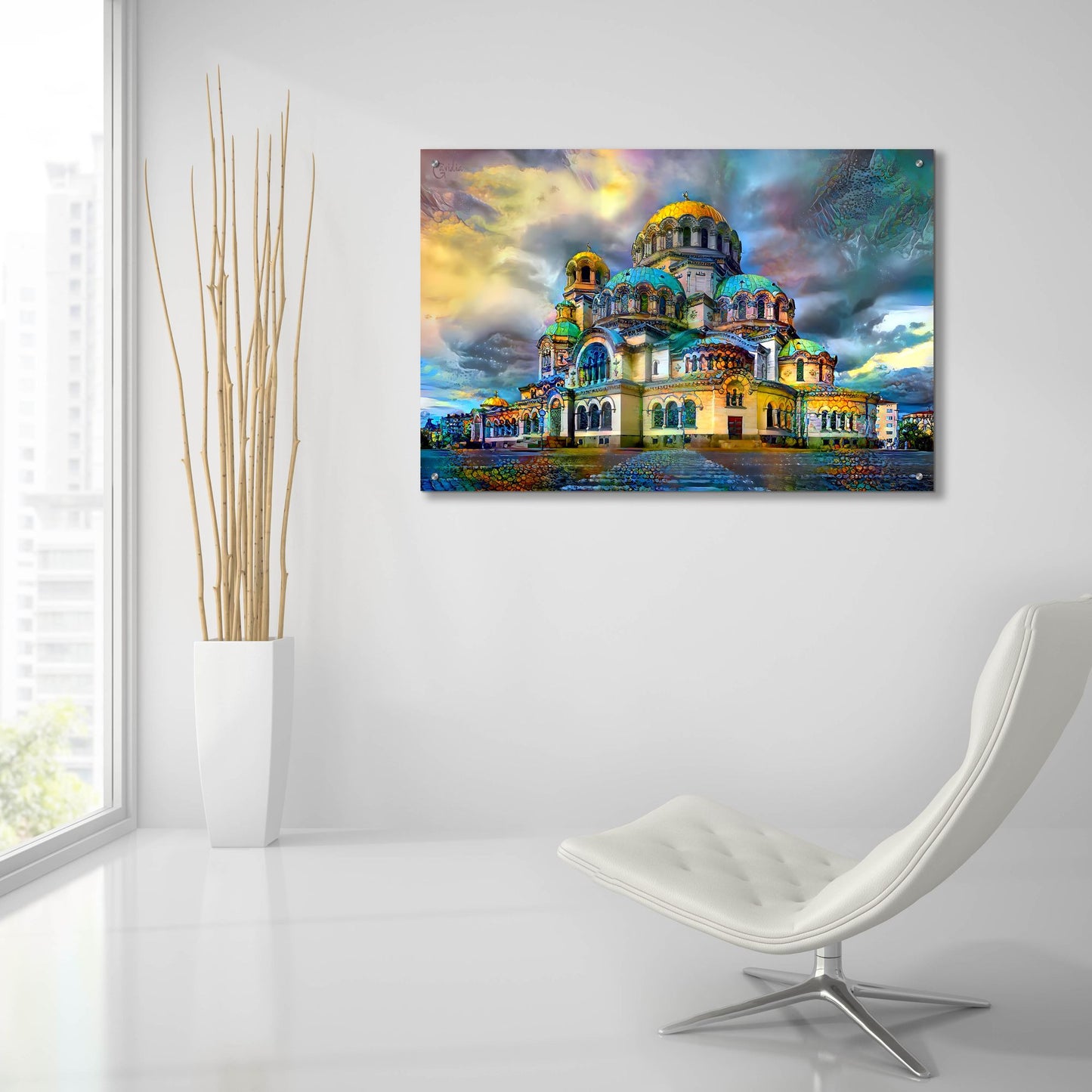 Epic Art 'Bulgaria Sofia Alexander Nevsky Cathedral' by Pedro Gavidia, Acrylic Glass Wall Art,36x24