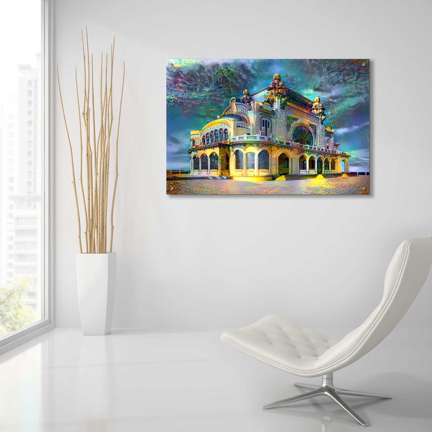 Epic Art 'Constanta Romania Casino Promenade' by Pedro Gavidia, Acrylic Glass Wall Art,36x24