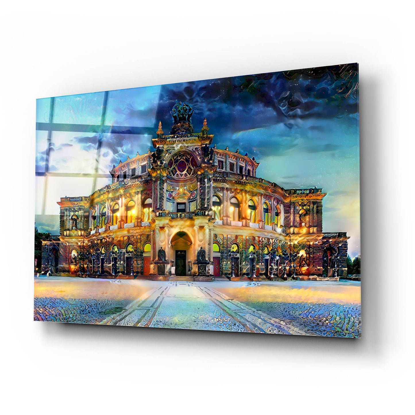 Epic Art 'Germany Dresden Semperoper Opera House' by Pedro Gavidia, Acrylic Glass Wall Art,24x16