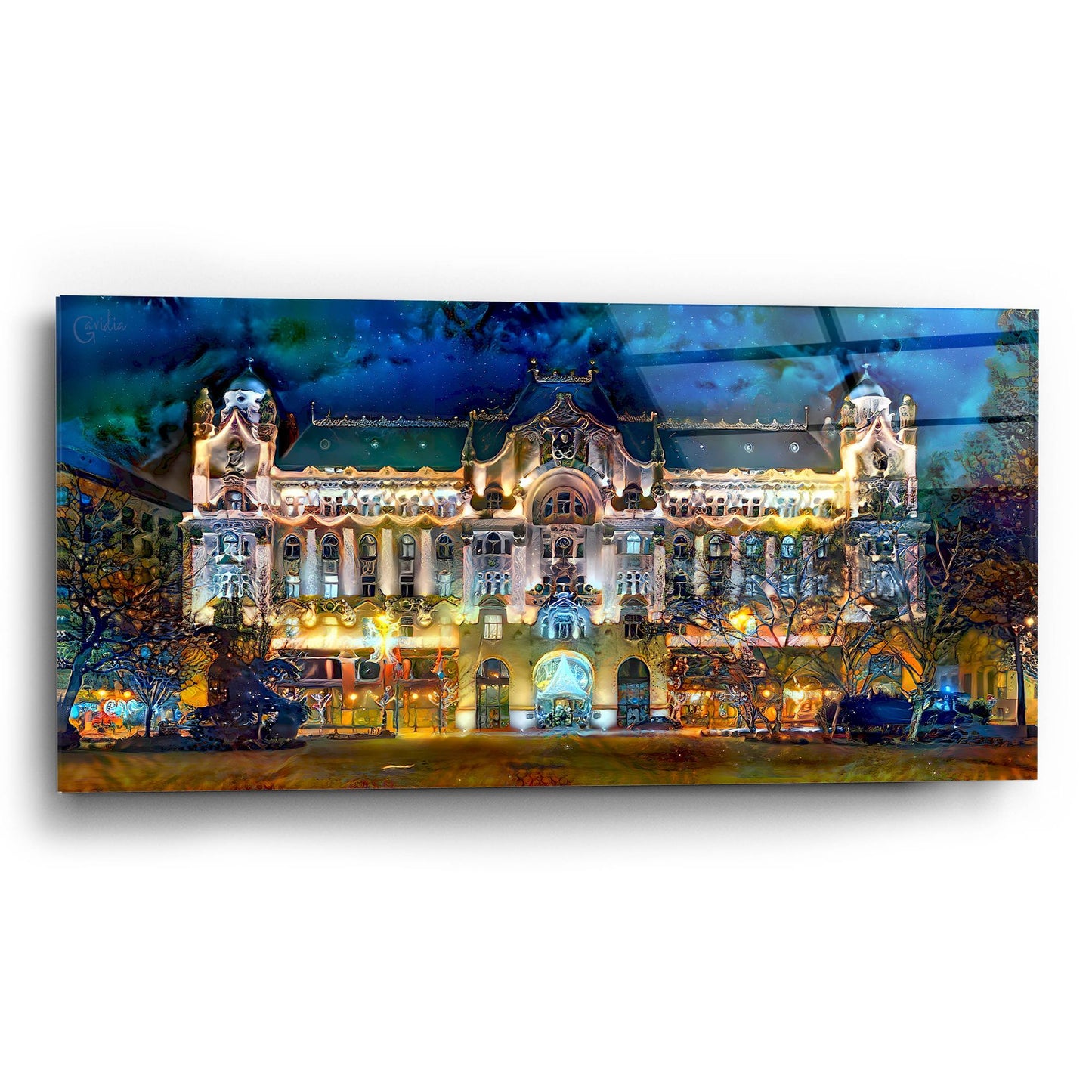 Epic Art 'Hungary Budapest Gresham Palace' by Pedro Gavidia, Acrylic Glass Wall Art,24x12