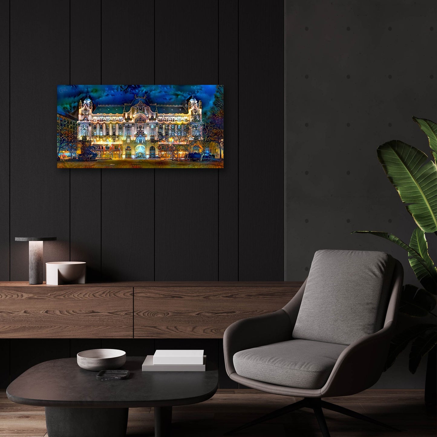 Epic Art 'Hungary Budapest Gresham Palace' by Pedro Gavidia, Acrylic Glass Wall Art,24x12