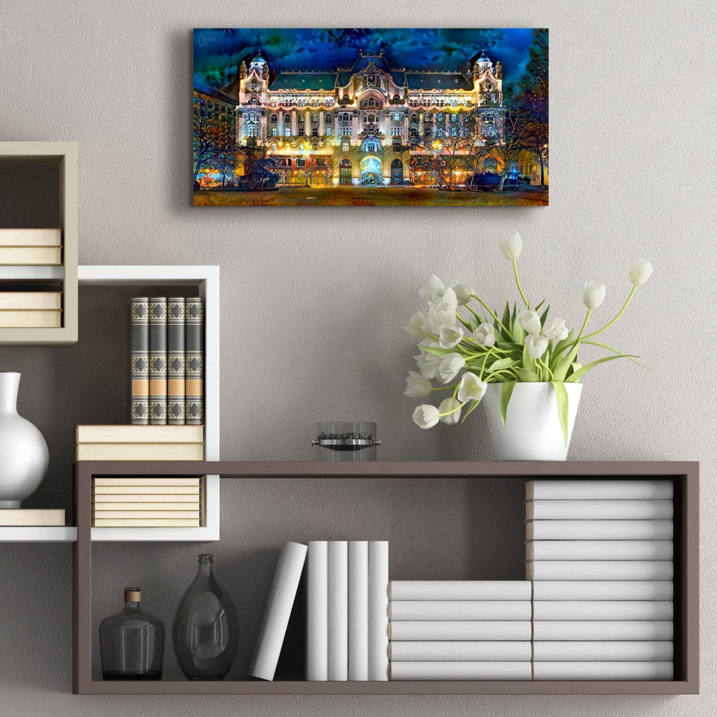 Epic Art 'Hungary Budapest Gresham Palace' by Pedro Gavidia, Acrylic Glass Wall Art,24x12