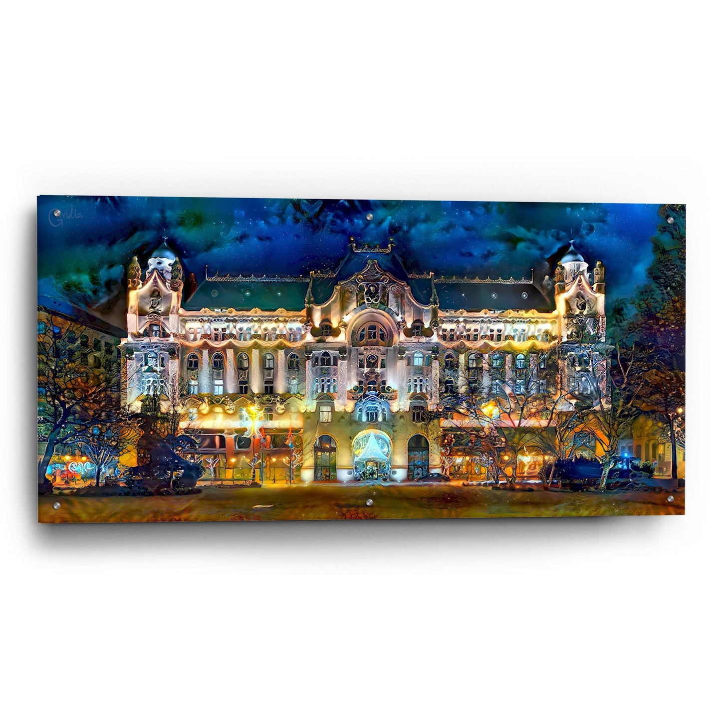 Epic Art 'Hungary Budapest Gresham Palace' by Pedro Gavidia, Acrylic Glass Wall Art,48x24