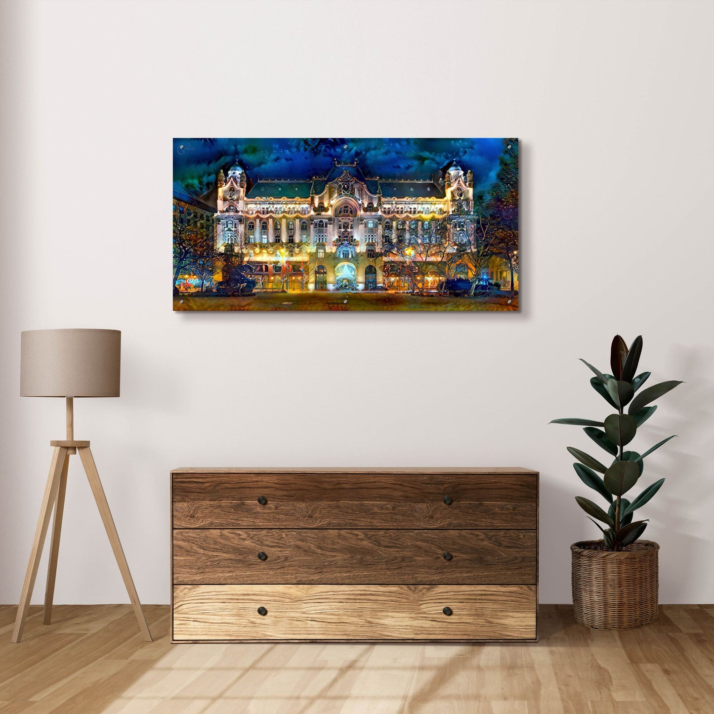 Epic Art 'Hungary Budapest Gresham Palace' by Pedro Gavidia, Acrylic Glass Wall Art,48x24