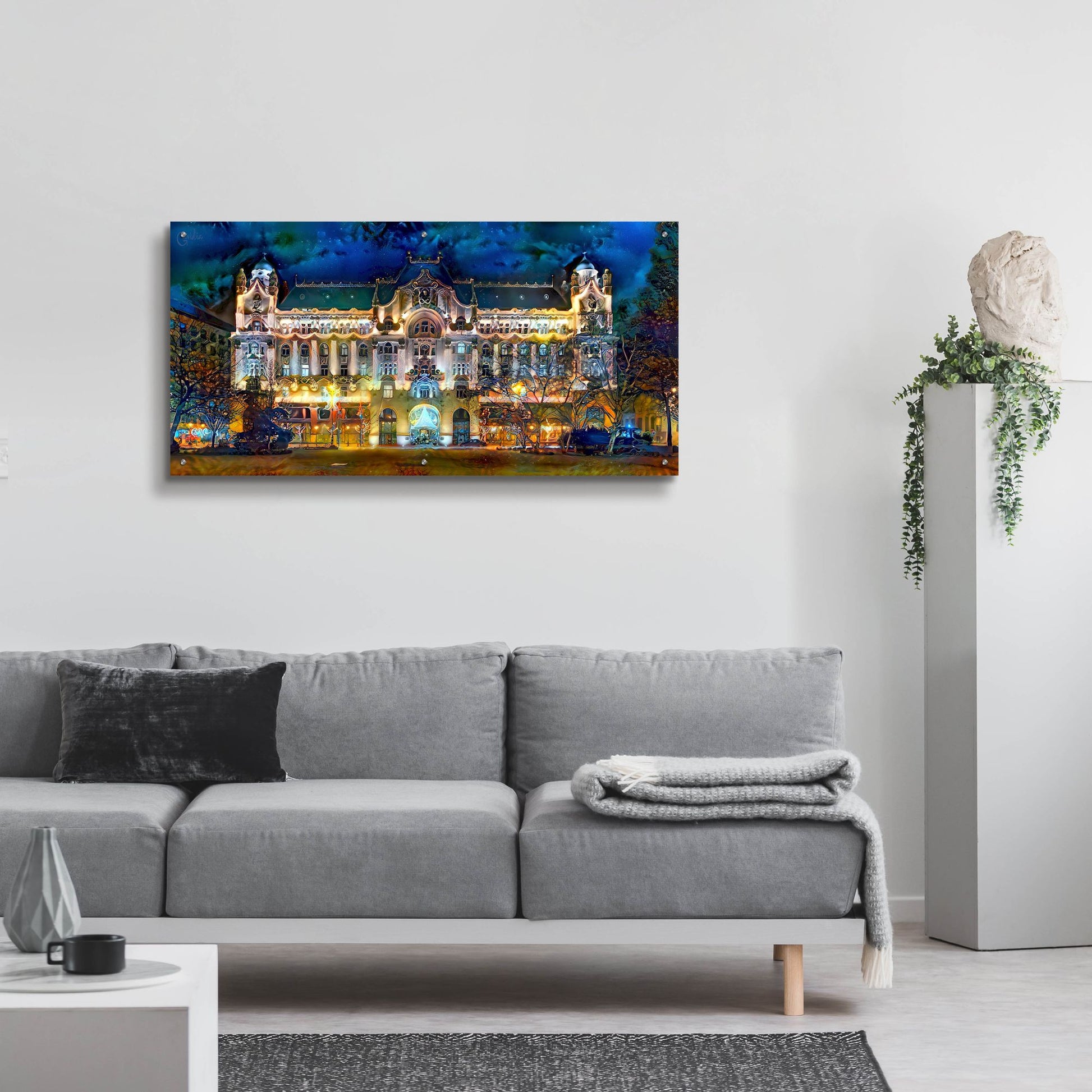 Epic Art 'Hungary Budapest Gresham Palace' by Pedro Gavidia, Acrylic Glass Wall Art,48x24