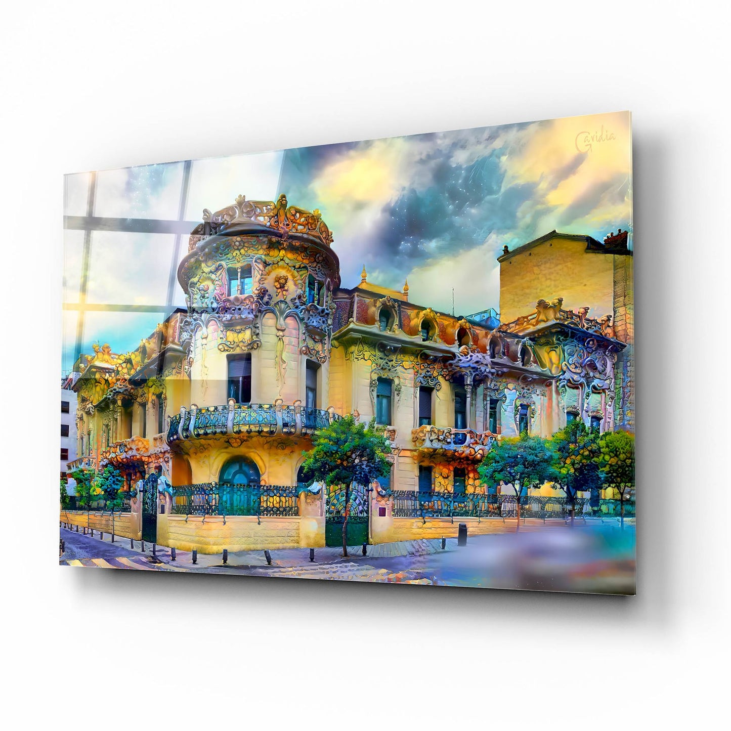 Epic Art 'Madrid Spain Longoria Palace' by Pedro Gavidia, Acrylic Glass Wall Art,16x12