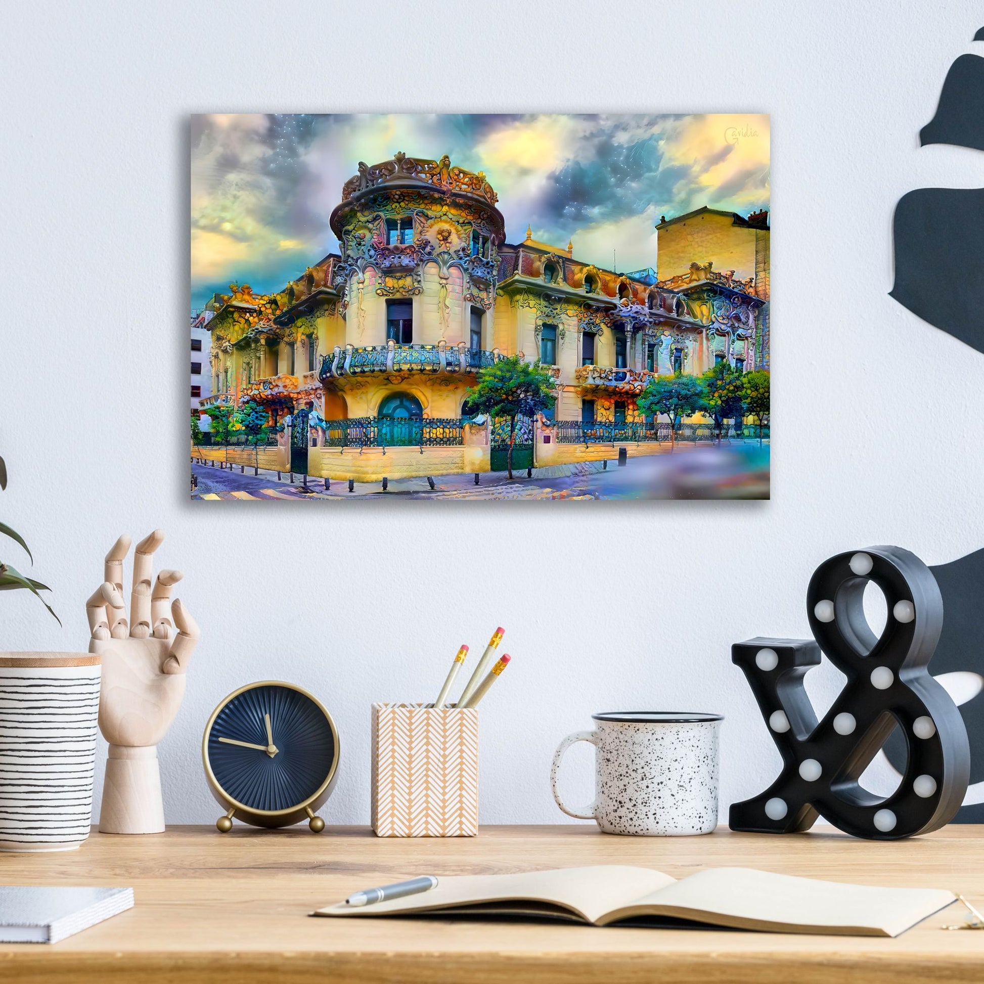 Epic Art 'Madrid Spain Longoria Palace' by Pedro Gavidia, Acrylic Glass Wall Art,16x12