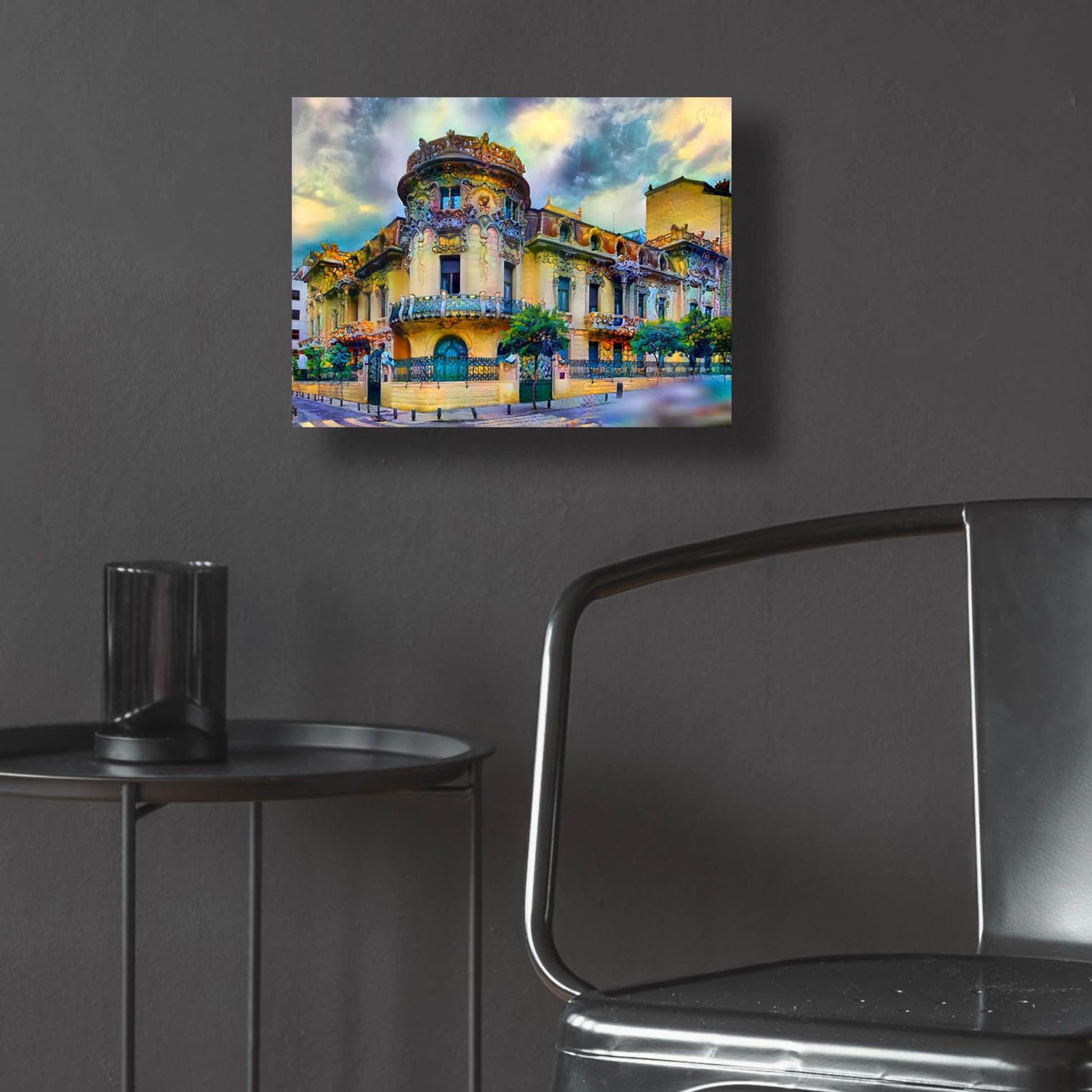 Epic Art 'Madrid Spain Longoria Palace' by Pedro Gavidia, Acrylic Glass Wall Art,16x12