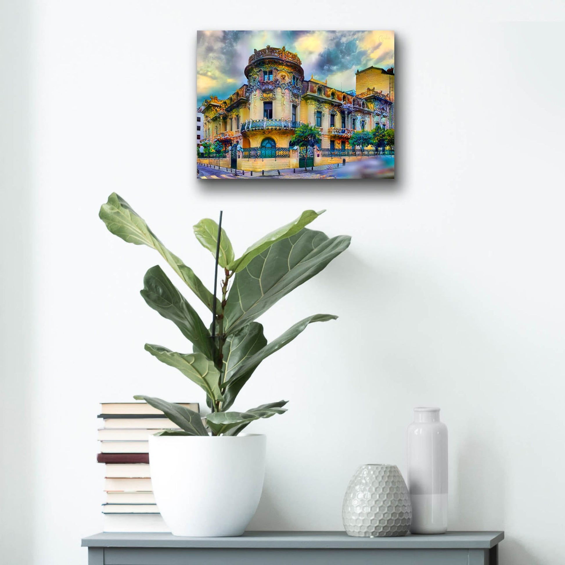 Epic Art 'Madrid Spain Longoria Palace' by Pedro Gavidia, Acrylic Glass Wall Art,16x12