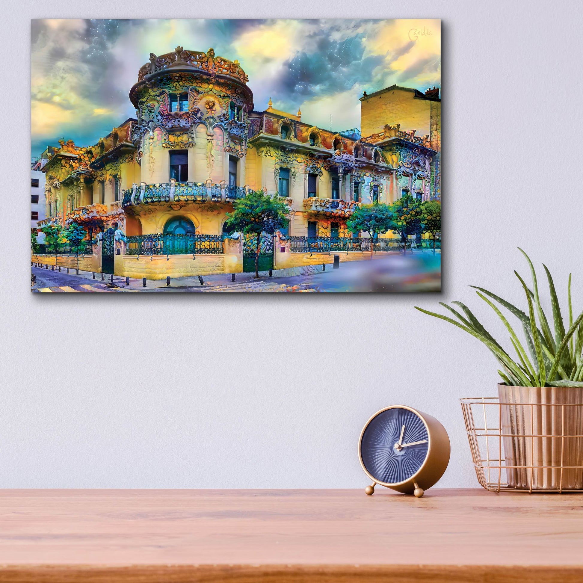 Epic Art 'Madrid Spain Longoria Palace' by Pedro Gavidia, Acrylic Glass Wall Art,16x12