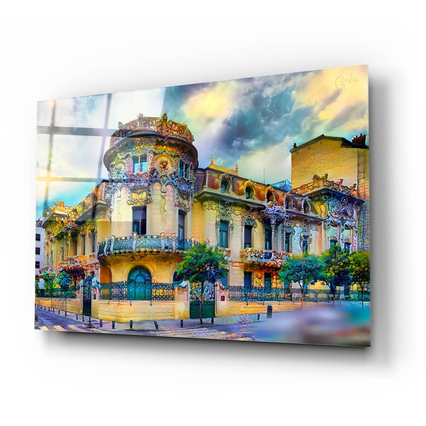 Epic Art 'Madrid Spain Longoria Palace' by Pedro Gavidia, Acrylic Glass Wall Art,24x16