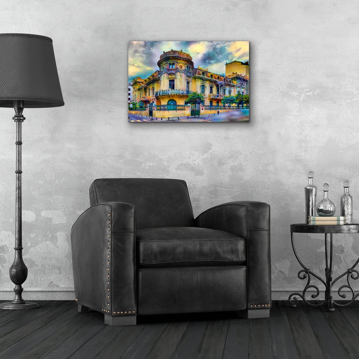 Epic Art 'Madrid Spain Longoria Palace' by Pedro Gavidia, Acrylic Glass Wall Art,24x16