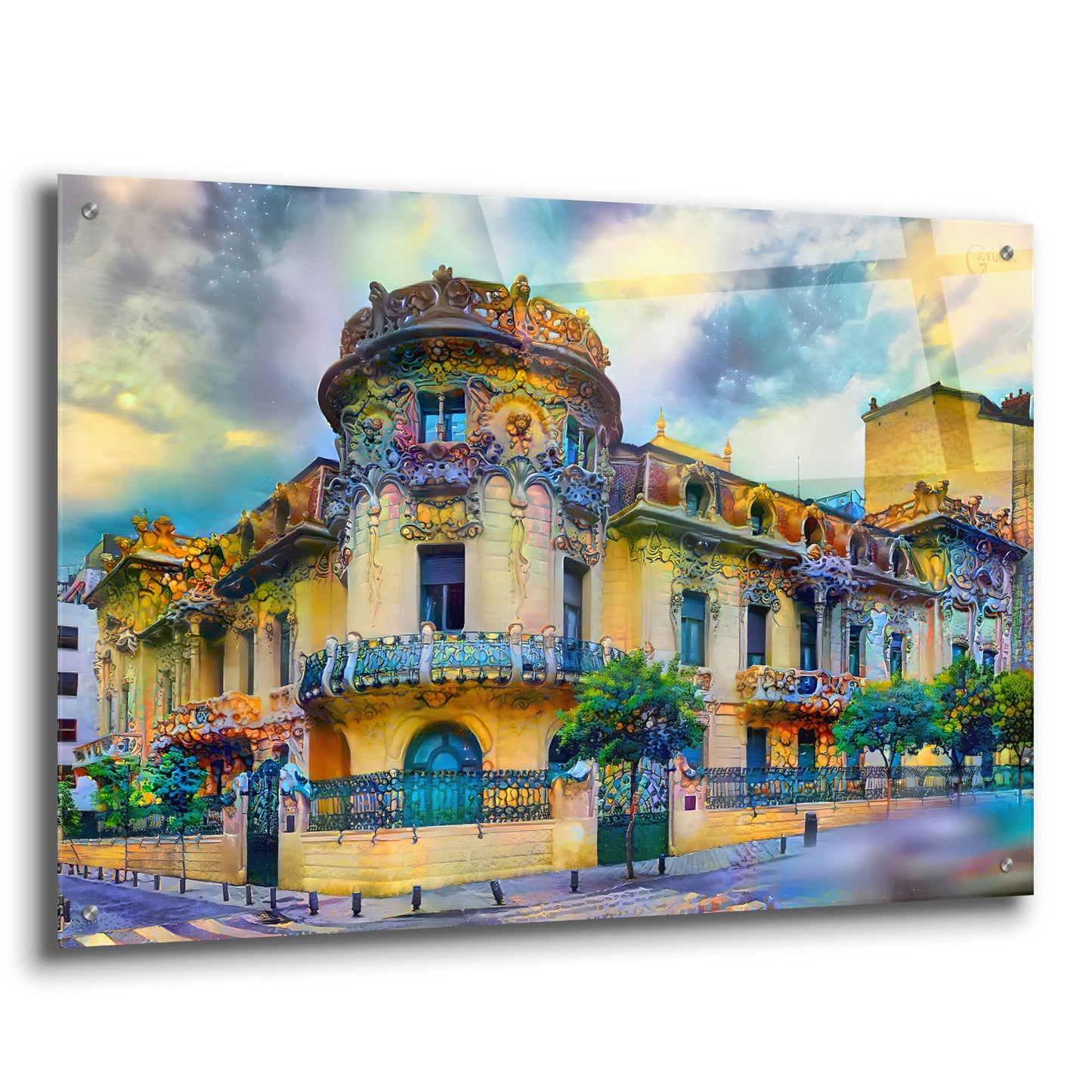 Epic Art 'Madrid Spain Longoria Palace' by Pedro Gavidia, Acrylic Glass Wall Art,36x24