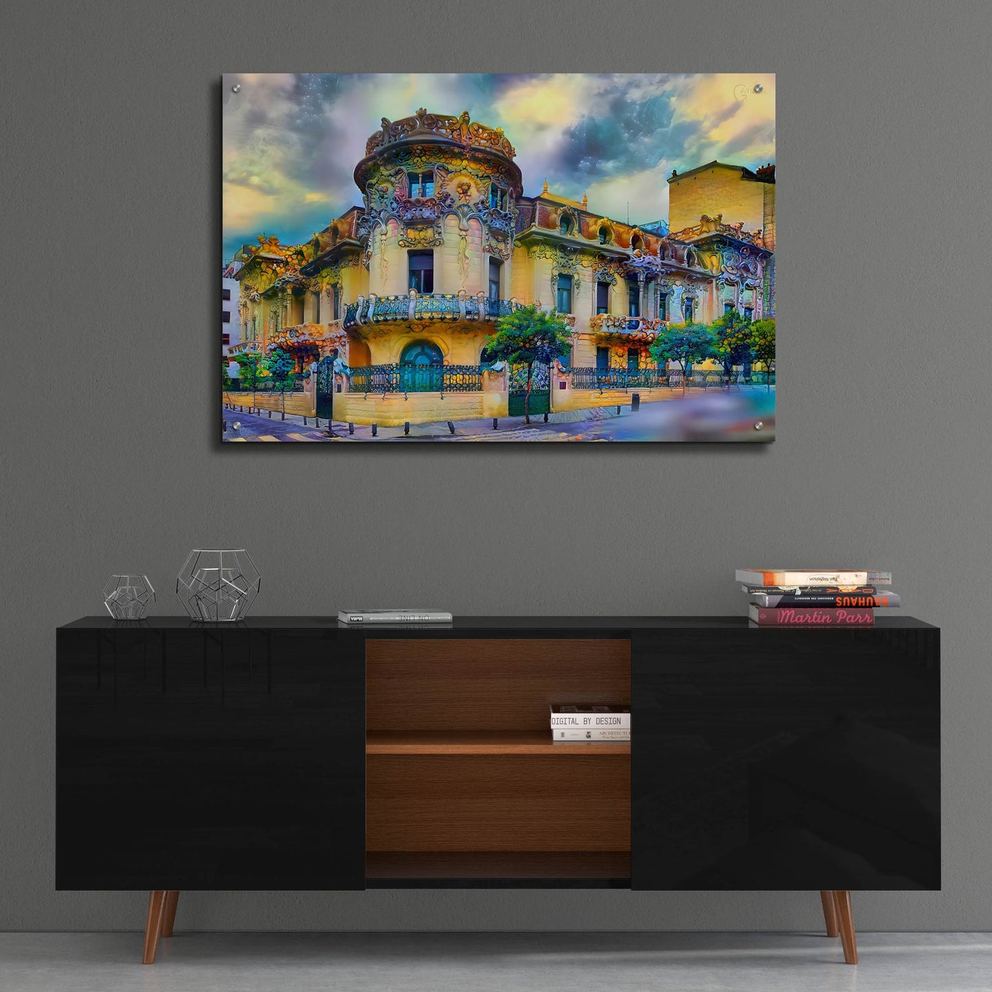 Epic Art 'Madrid Spain Longoria Palace' by Pedro Gavidia, Acrylic Glass Wall Art,36x24