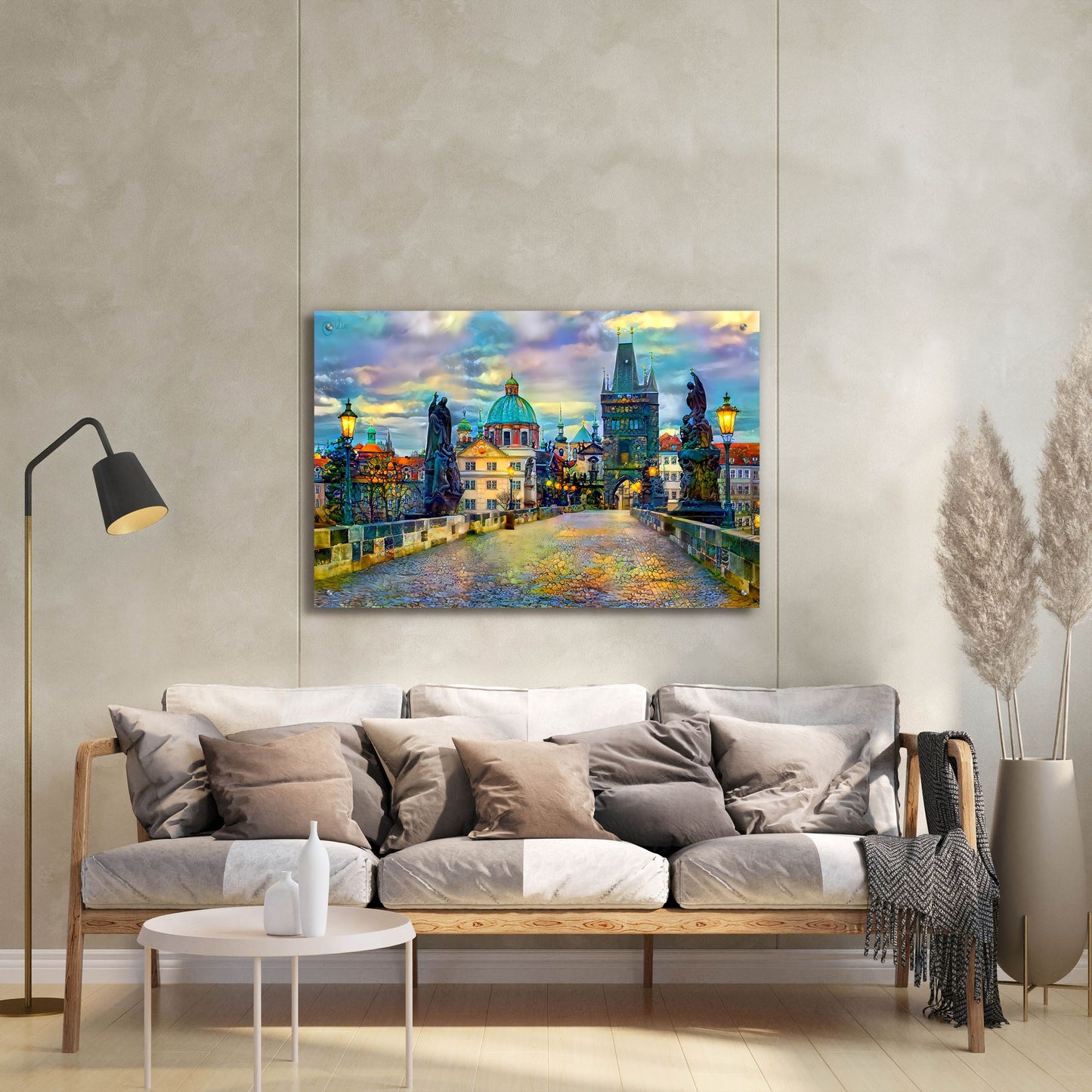 Epic Art 'Prague Czech Republic Charles Bridge' by Pedro Gavidia, Acrylic Glass Wall Art,36x24