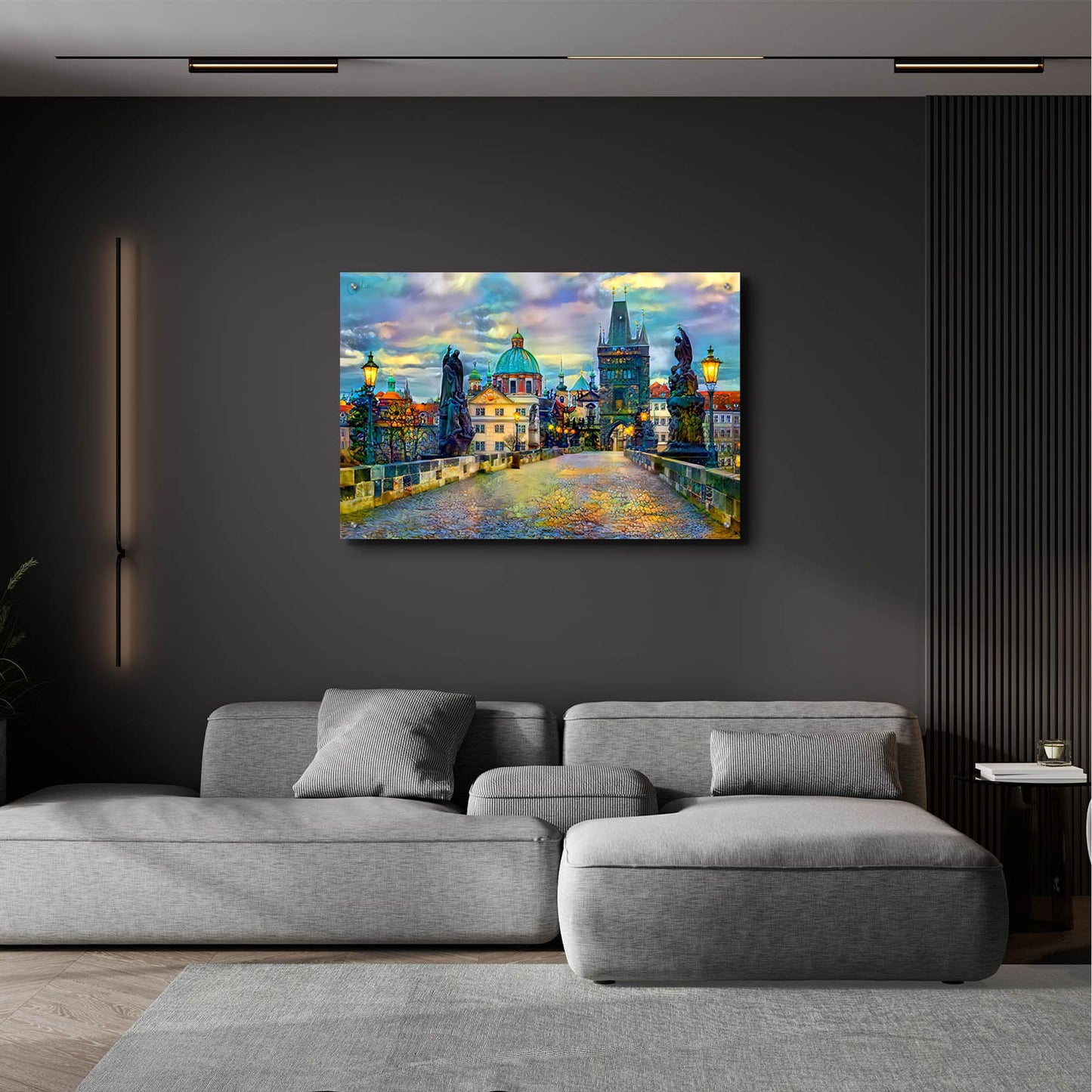 Epic Art 'Prague Czech Republic Charles Bridge' by Pedro Gavidia, Acrylic Glass Wall Art,36x24