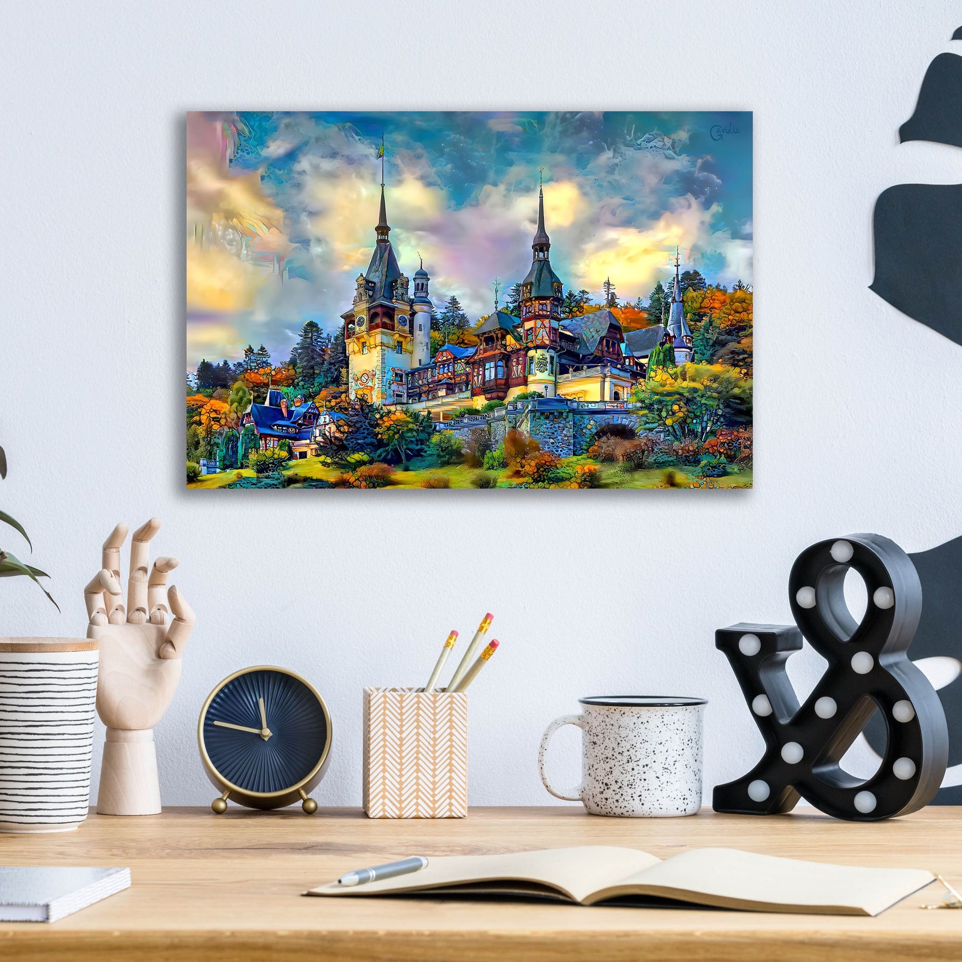 Epic Art 'Sinai Romania Peles Castle' by Pedro Gavidia, Acrylic Glass Wall Art,16x12