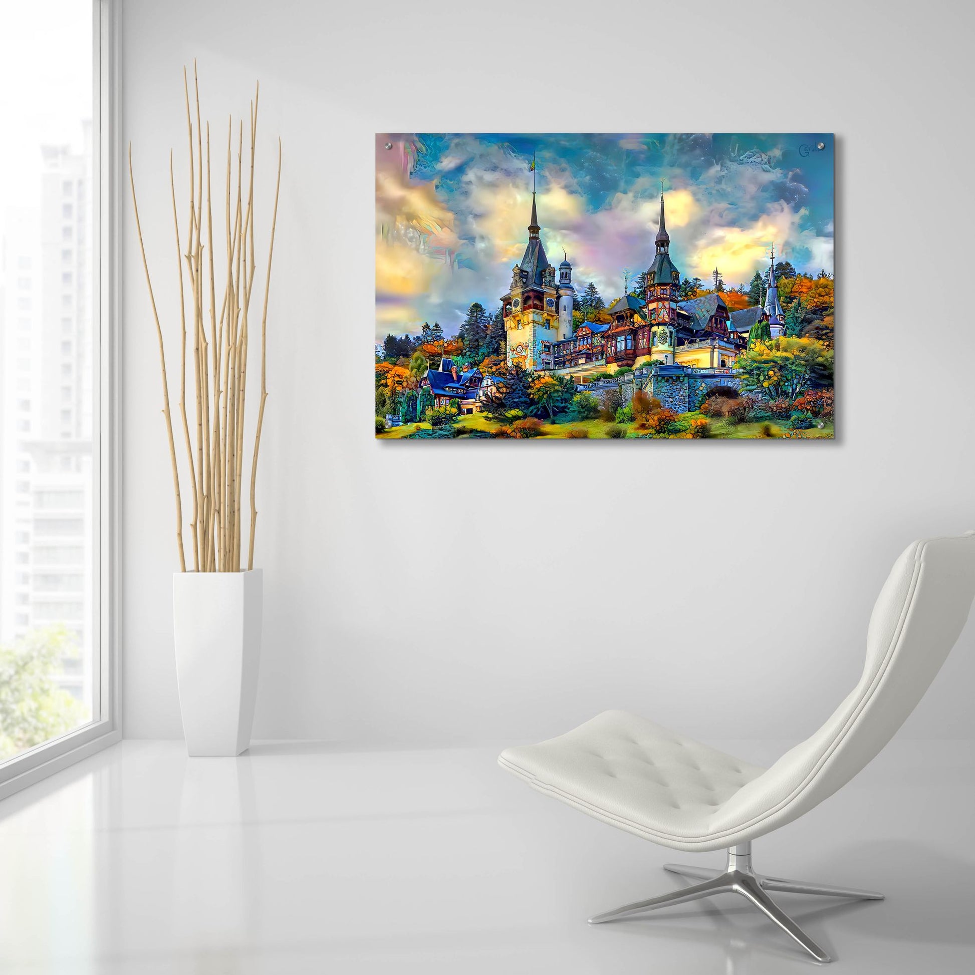 Epic Art 'Sinai Romania Peles Castle' by Pedro Gavidia, Acrylic Glass Wall Art,36x24