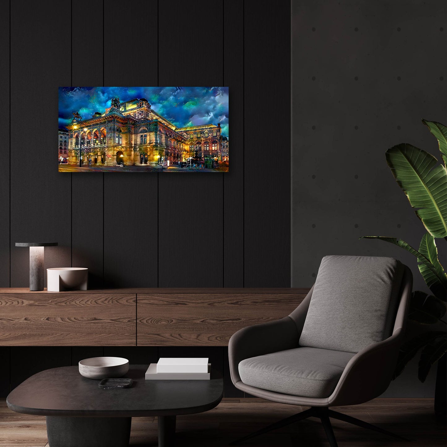 Epic Art 'Vienna Austria Opera House' by Pedro Gavidia, Acrylic Glass Wall Art,24x12