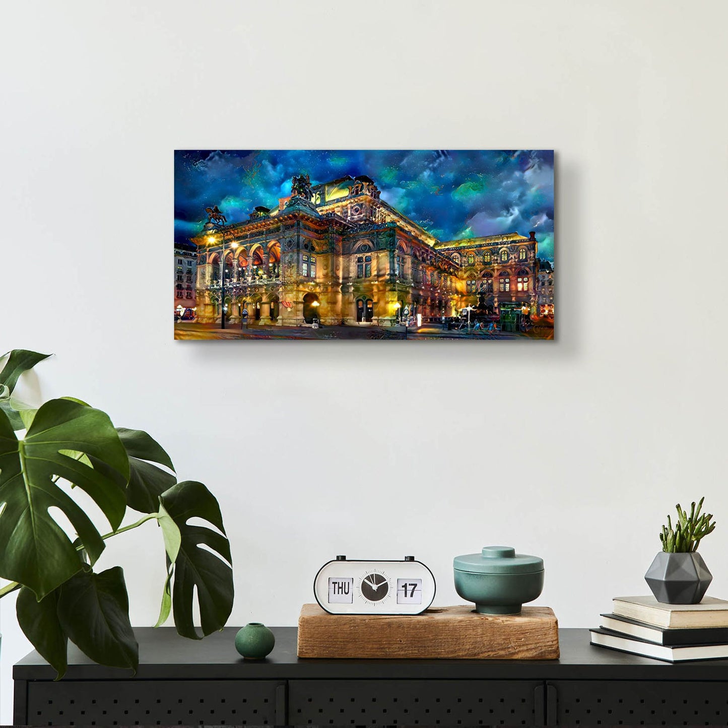 Epic Art 'Vienna Austria Opera House' by Pedro Gavidia, Acrylic Glass Wall Art,24x12