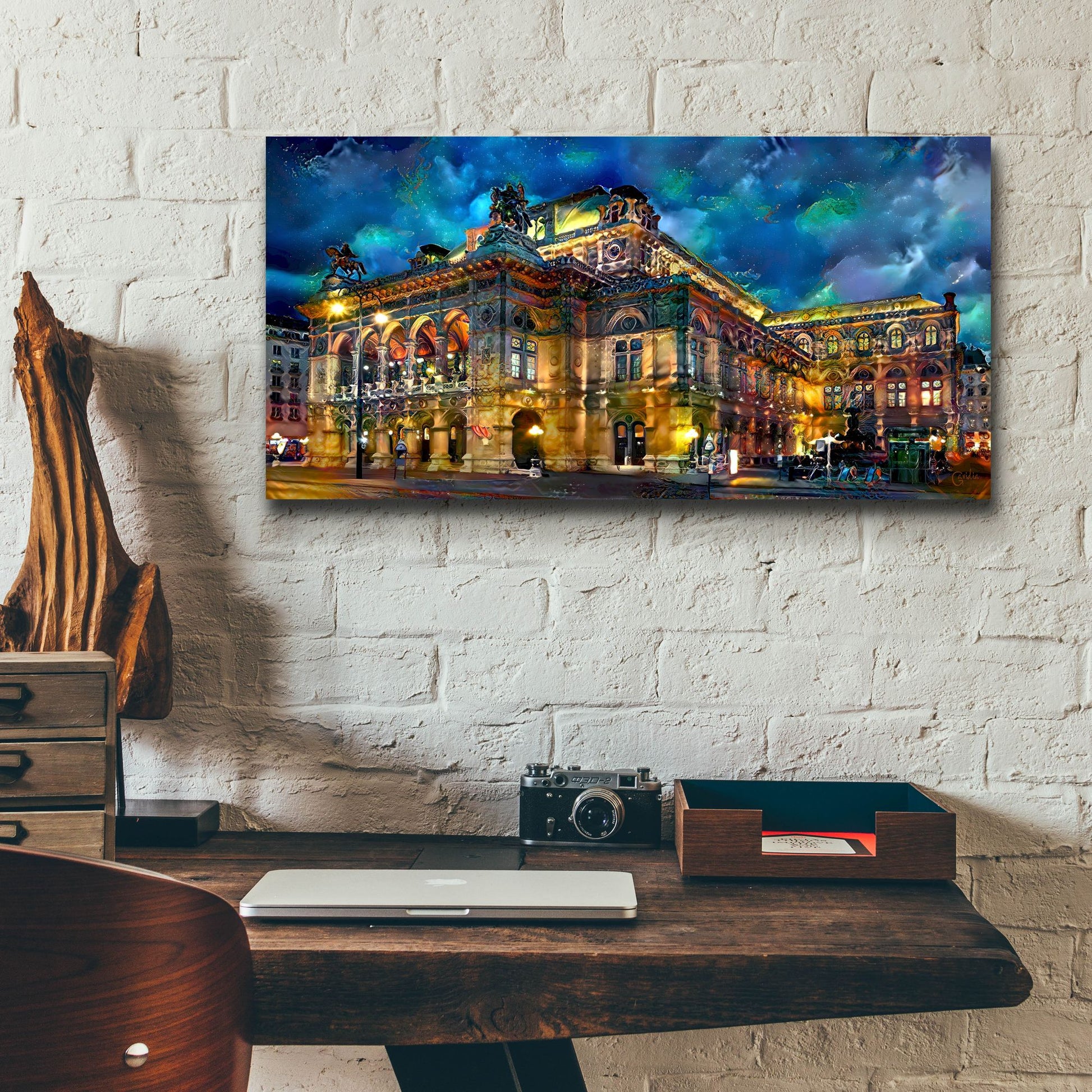 Epic Art 'Vienna Austria Opera House' by Pedro Gavidia, Acrylic Glass Wall Art,24x12