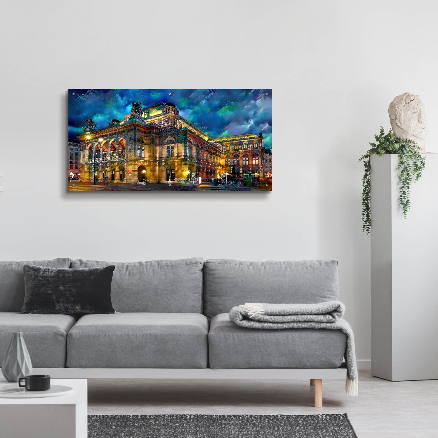 Epic Art 'Vienna Austria Opera House' by Pedro Gavidia, Acrylic Glass Wall Art,48x24