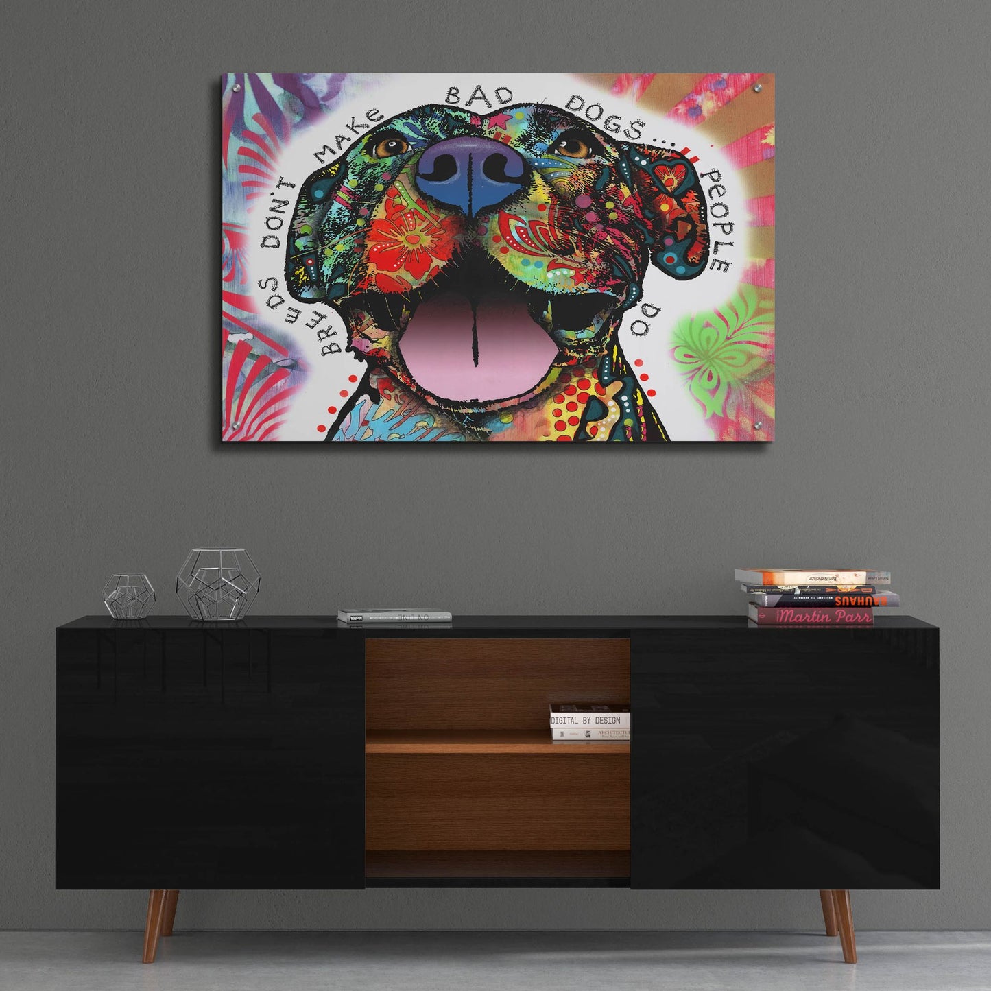 Epic Art 'Bad Dogs' by Dean Russo Studios, Acrylic Glass Wall Art,36x24