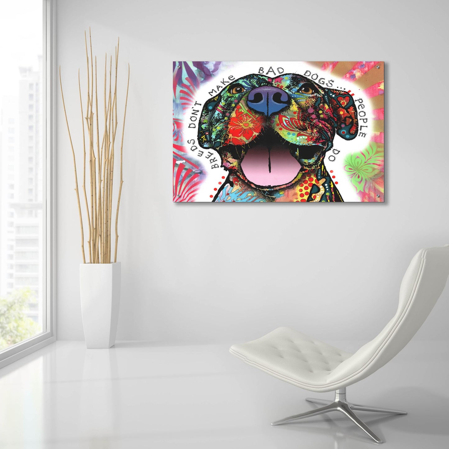 Epic Art 'Bad Dogs' by Dean Russo Studios, Acrylic Glass Wall Art,36x24