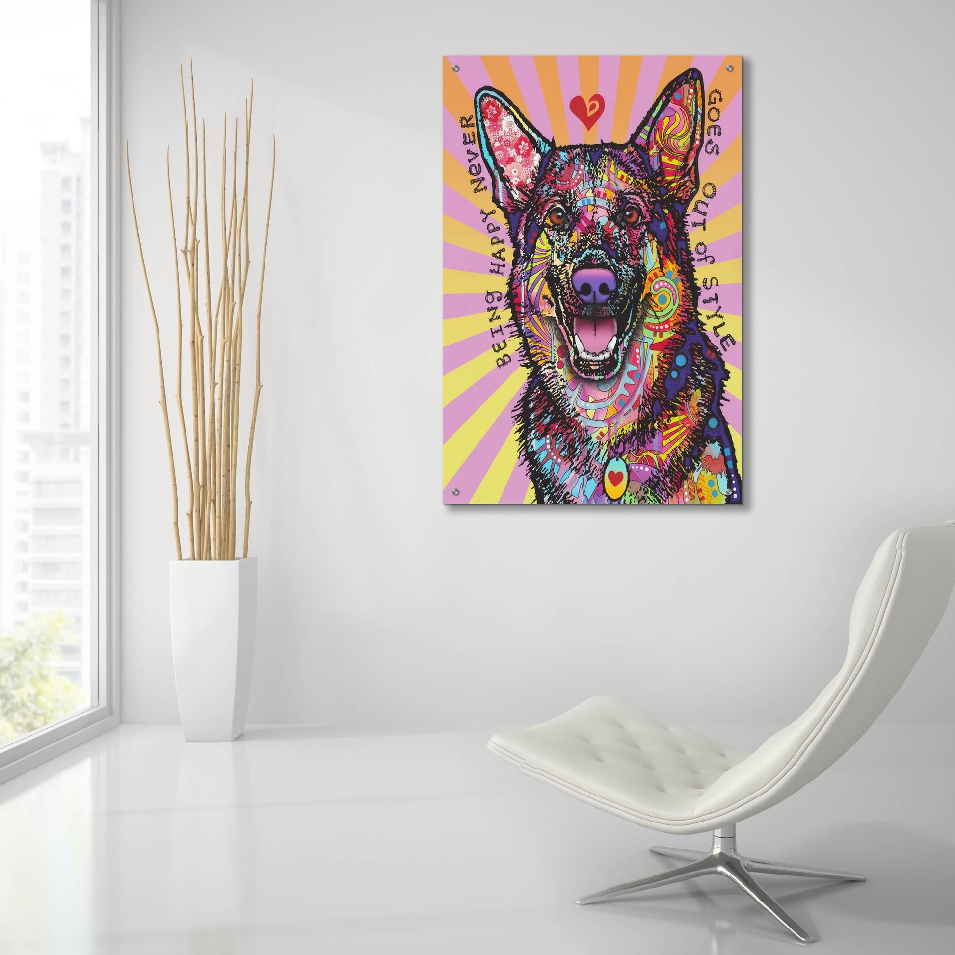 Epic Art 'Being Happy' by Dean Russo Studios, Acrylic Glass Wall Art,24x36