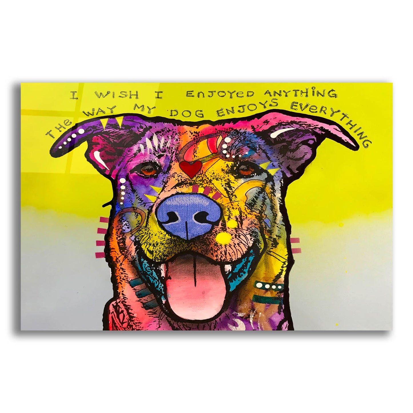 Epic Art 'Enjoy Everything' by Dean Russo Studios, Acrylic Glass Wall Art,16x12