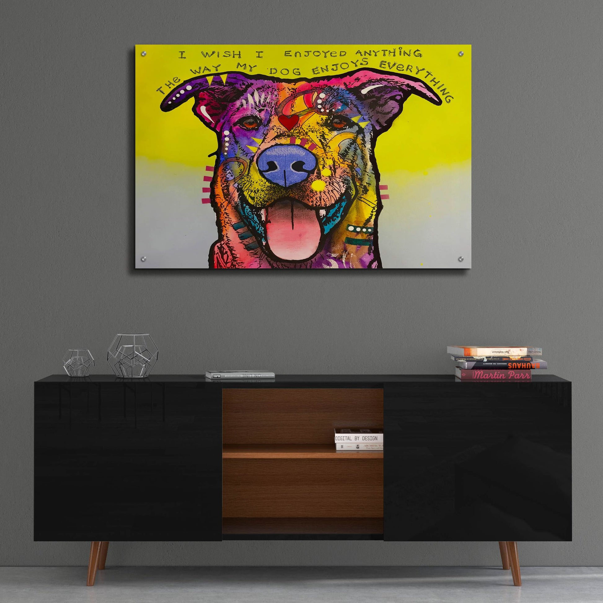 Epic Art 'Enjoy Everything' by Dean Russo Studios, Acrylic Glass Wall Art,36x24