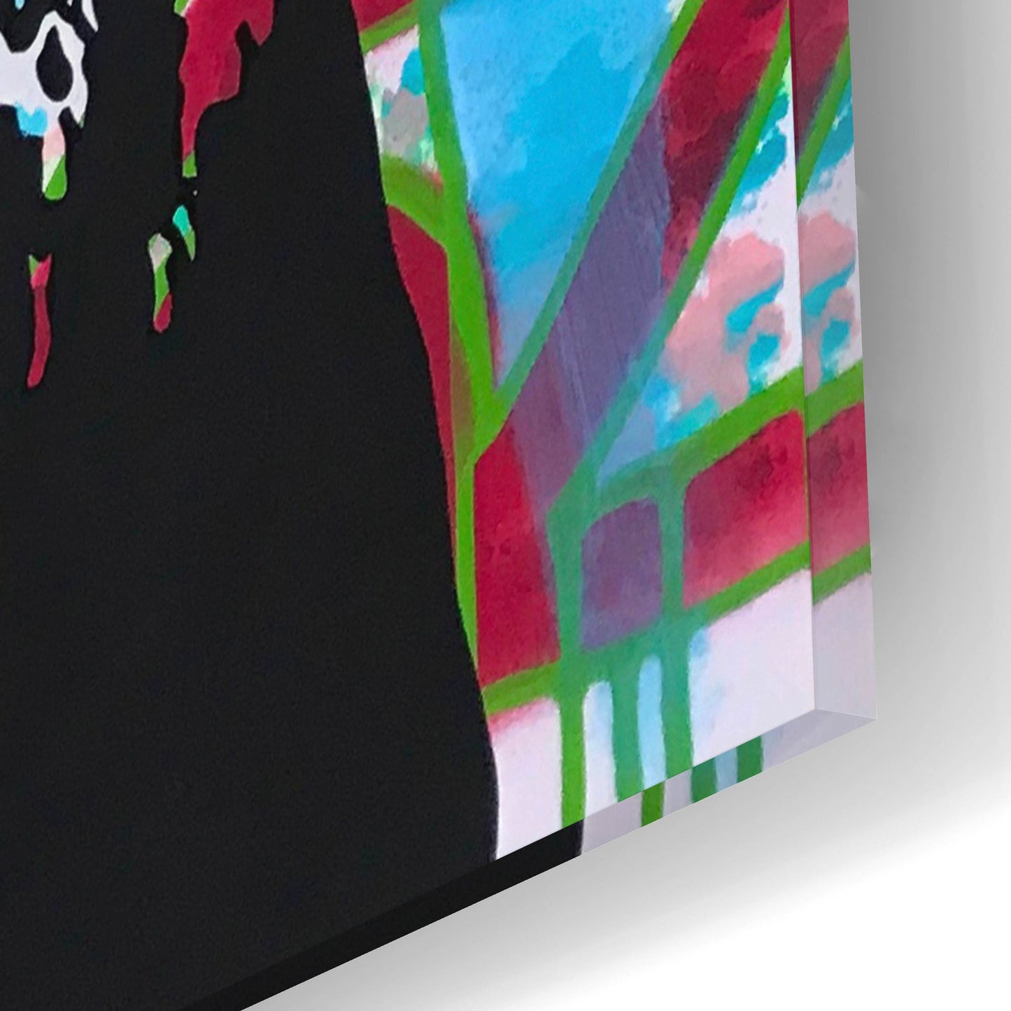 Epic Art 'Happy Love Pitbull' by Dean Russo Studios, Acrylic Glass Wall Art,12x16