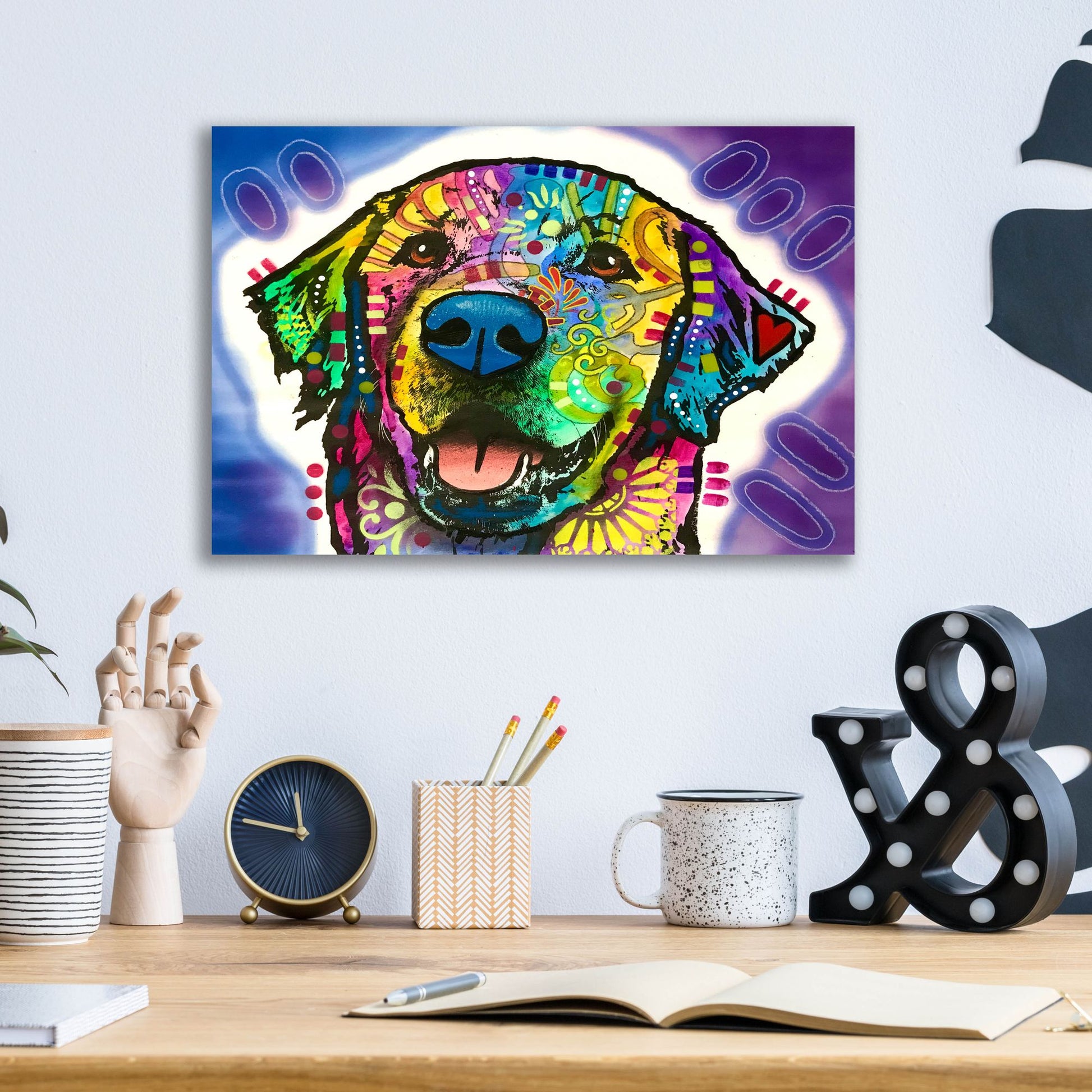 Epic Art 'Heartfelt Retriever' by Dean Russo Studios, Acrylic Glass Wall Art,16x12