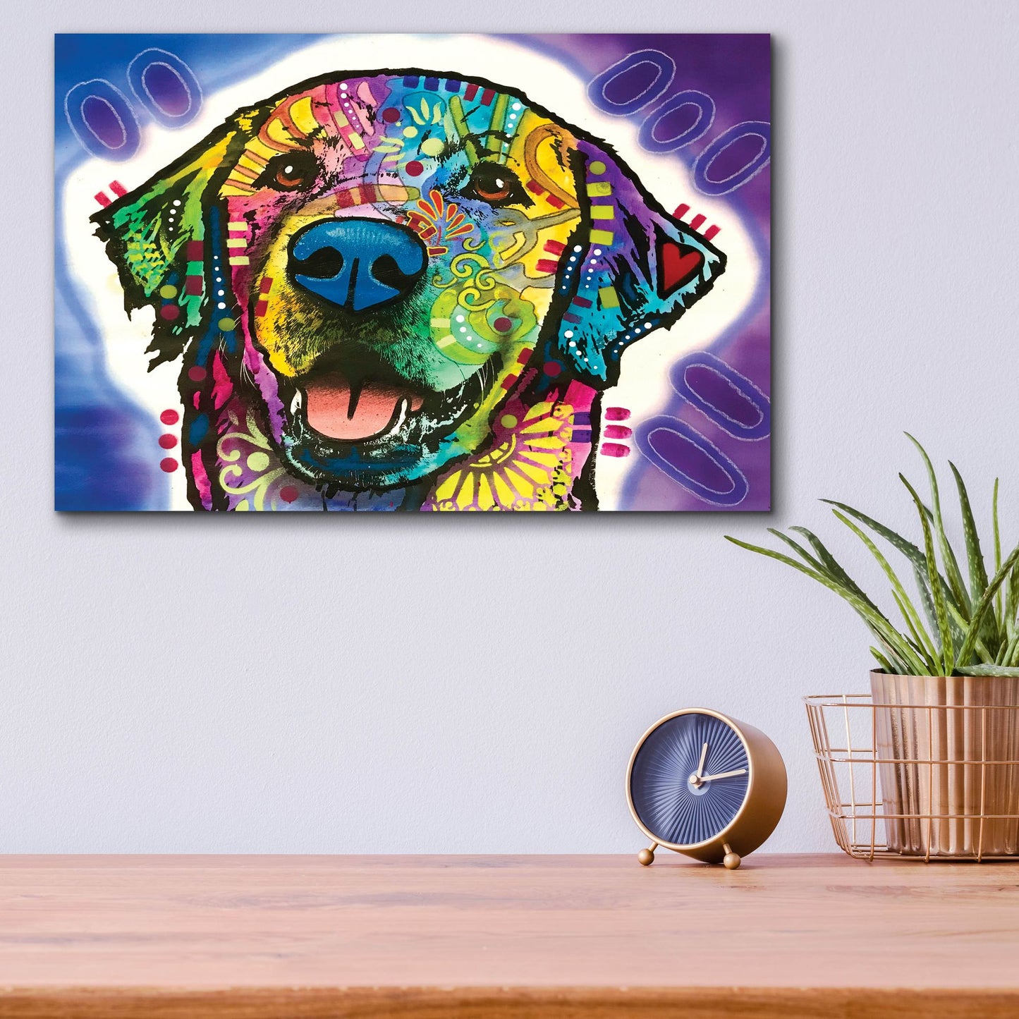 Epic Art 'Heartfelt Retriever' by Dean Russo Studios, Acrylic Glass Wall Art,16x12