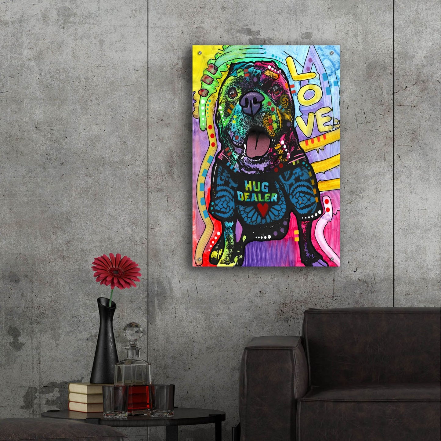 Epic Art 'Hug Dealer' by Dean Russo Studios, Acrylic Glass Wall Art,24x36